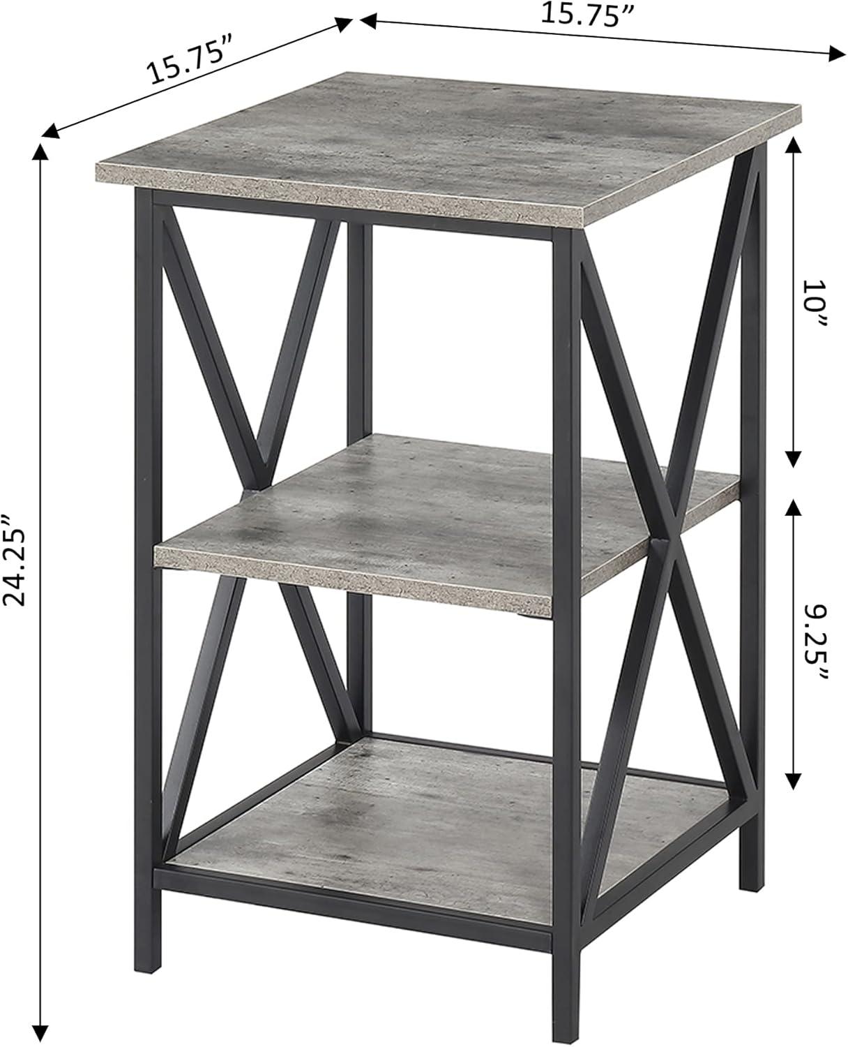 Convenience Concepts Tucson 3 Tier End Table, Faux Birch
