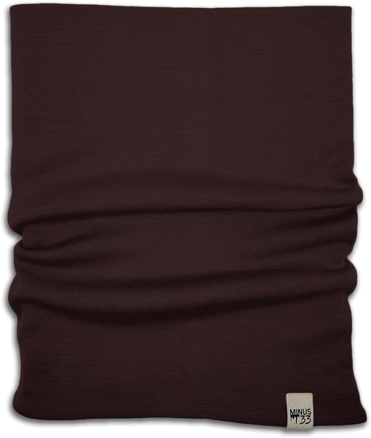 Minus33 Merino Wool Midweight - Neck Gaiter 100% Merino Wool Dark Brown