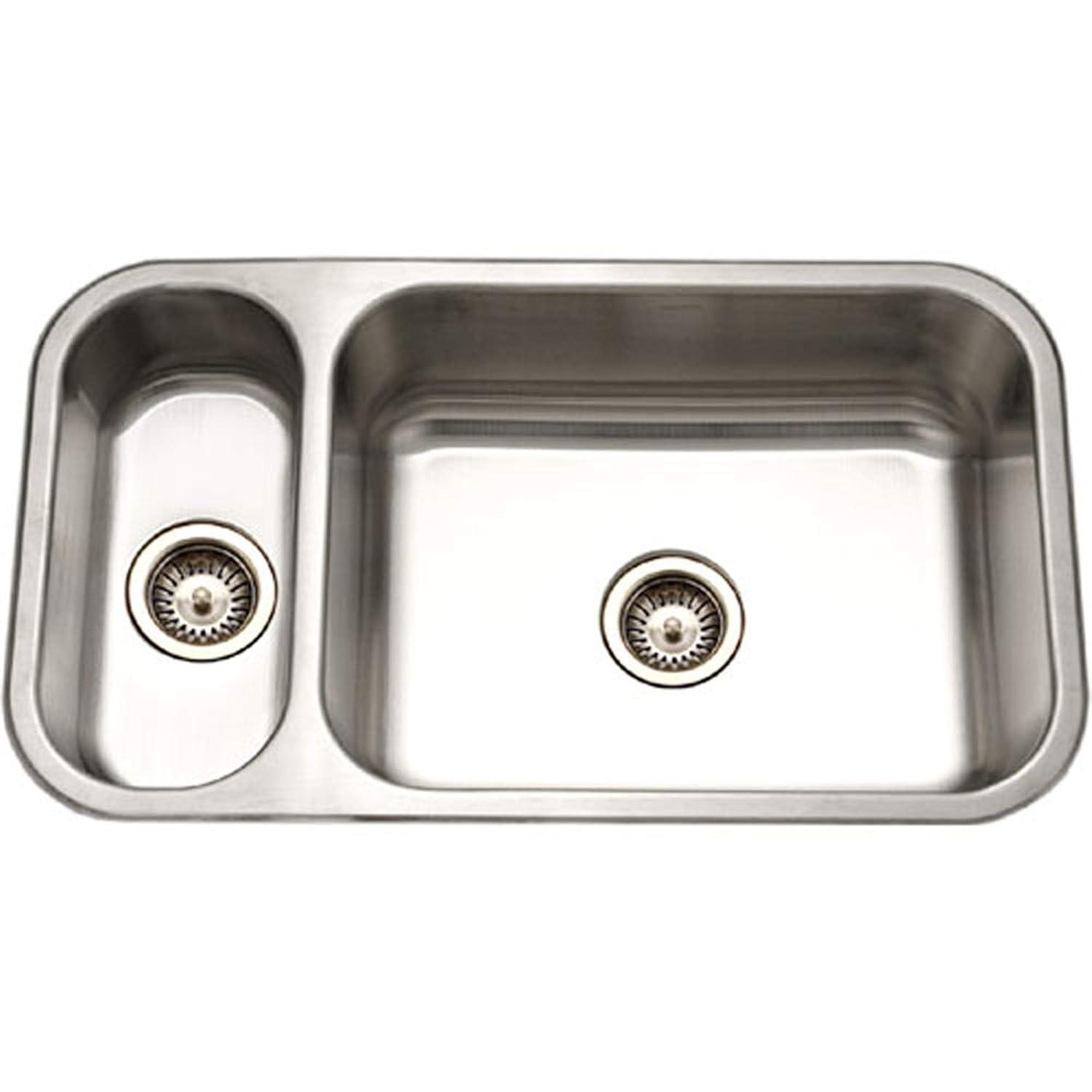 Elite 31.5'' L Undermount Double Bowl Stainless Steel Kitchen Sink