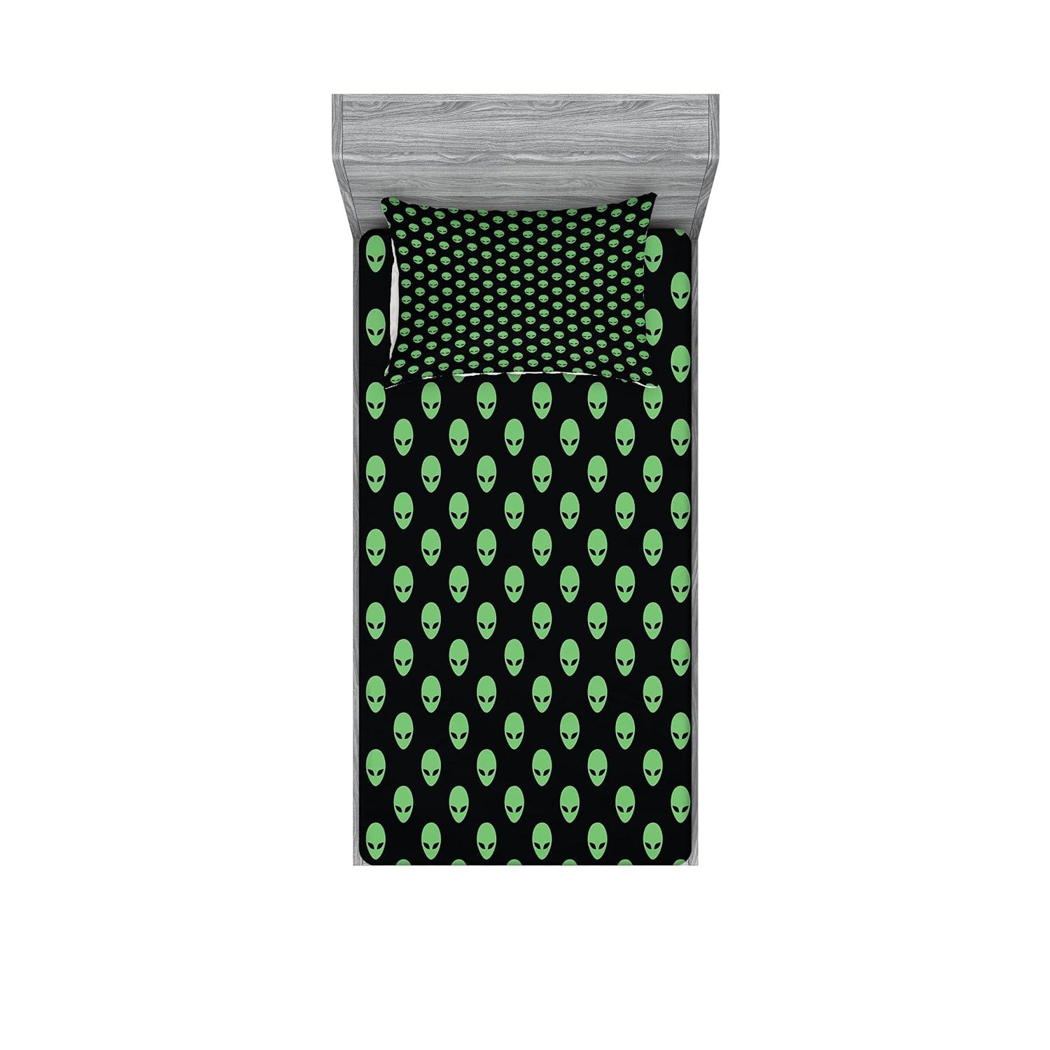Ambesonne Alien Microfiber Sheet Set