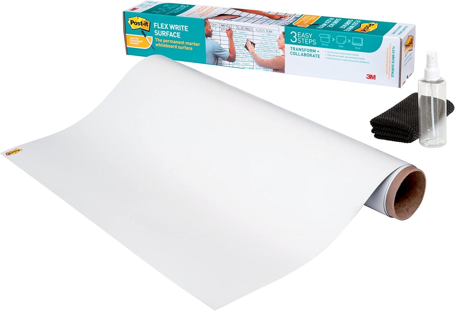 White Dry Erase Flex Write Surface Sheet 36" x 24"