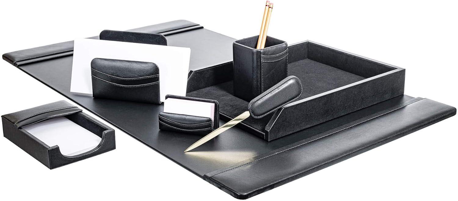 Leather Desk Organizer Set