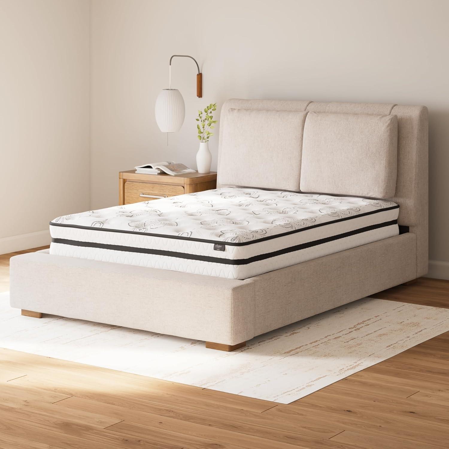 Signature Design by Ashley Full Size Chime 10 Inch Medium Firm Hybrid Mattress with Cooling Gel Memory Foam