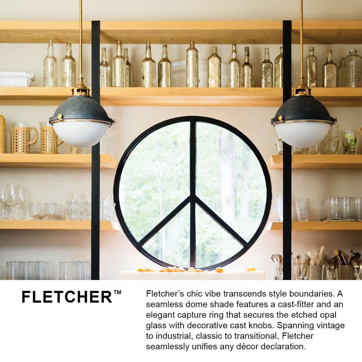 2 Light Small Pendant In Traditional-Industrial Style 13.5 Inches Wide By 14.5 Inches High-Aged Zinc Finish Hinkley Lighting 4834Dz
