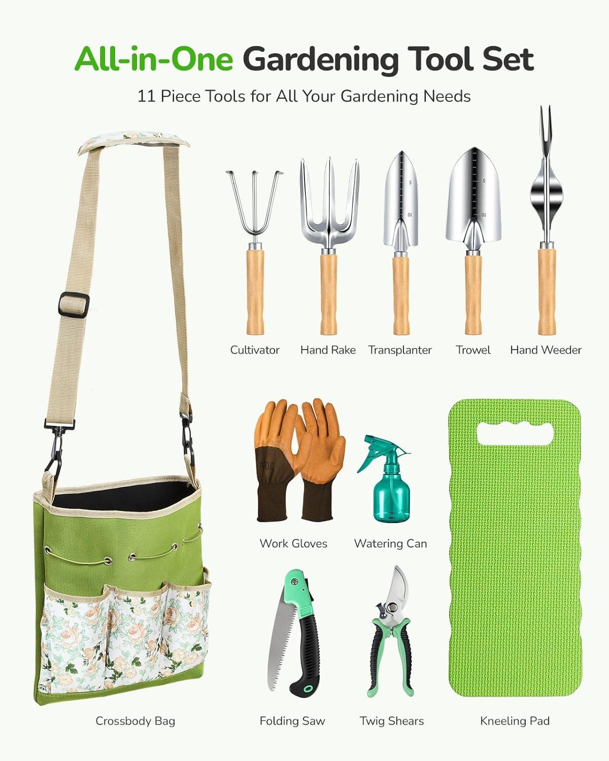 Heavy Duty Gardening Tools with Bag