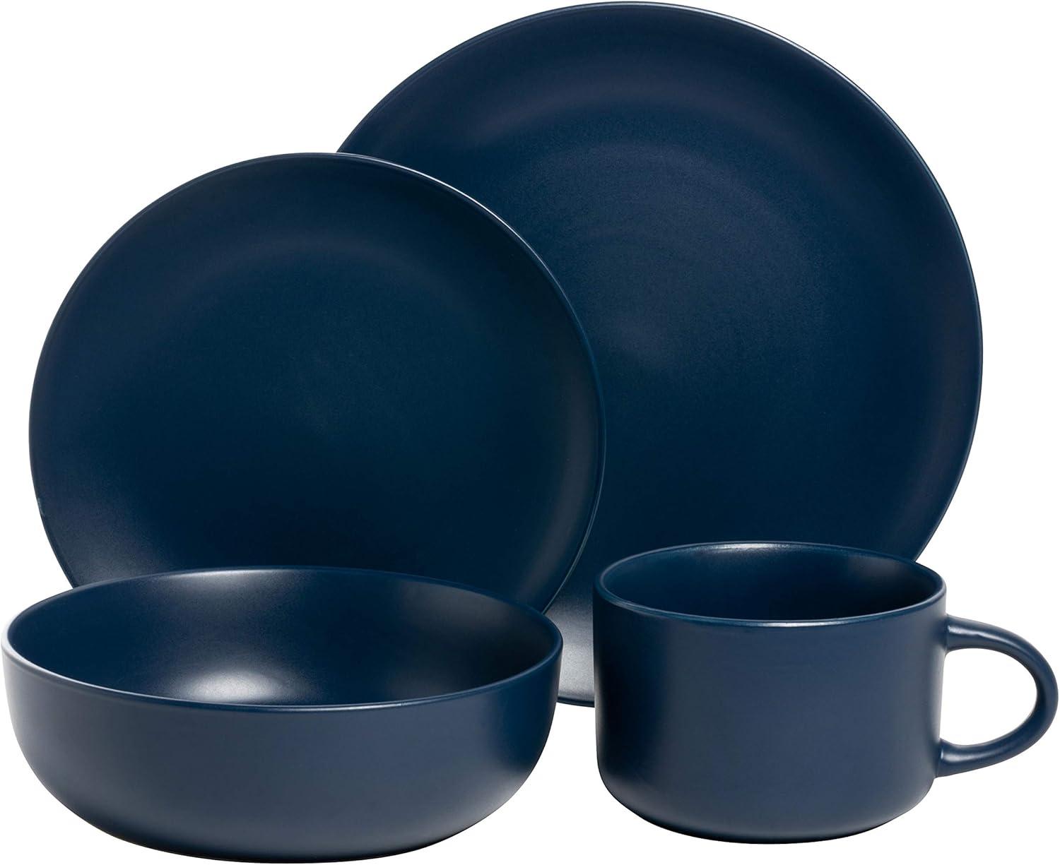 Wazee Matte 16 Piece Dinnerware Set, Service for 4