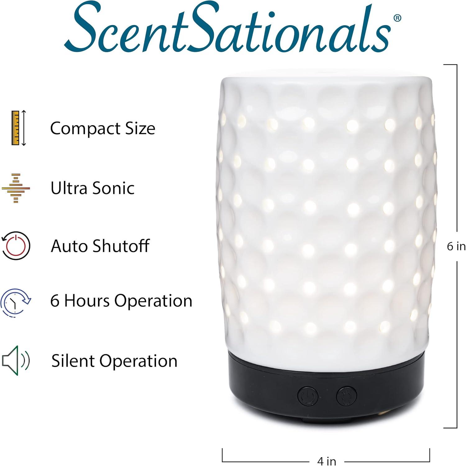 ScentSationals Essential Oil Diffuser - Eclectic Collection - Aromatherapy Diffuser for Living Room or Bedroom, Home Fragrance Diffuser for Scented Essential Oils - Revive