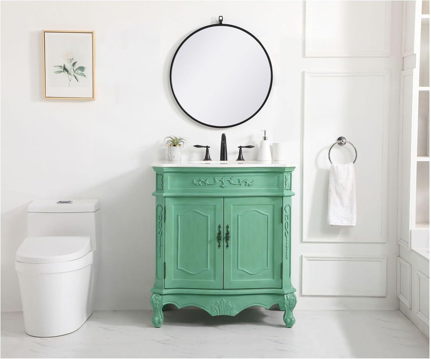 Elegant Lighting Vf10132-Vw Danville 32" Free Standing Single Basin Vanity Set - Beige