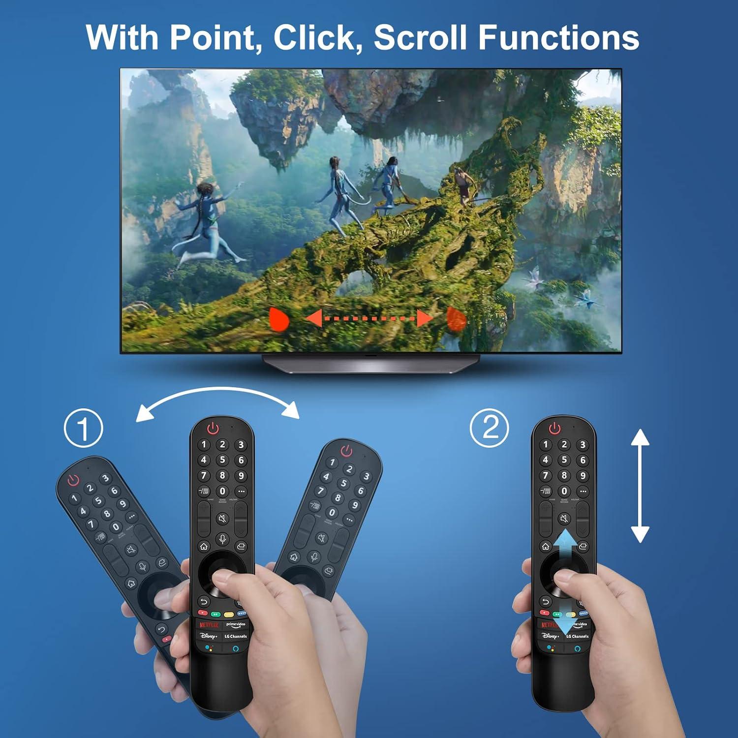 Black Voice Remote Control for LG Smart TV with Pointer and Voice Function