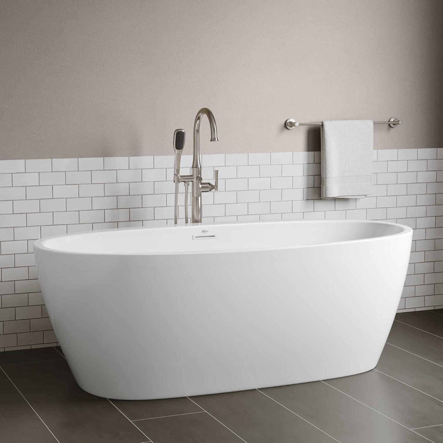 67'' x 31.5'' Freestanding Soaking Acrylic Bathtub