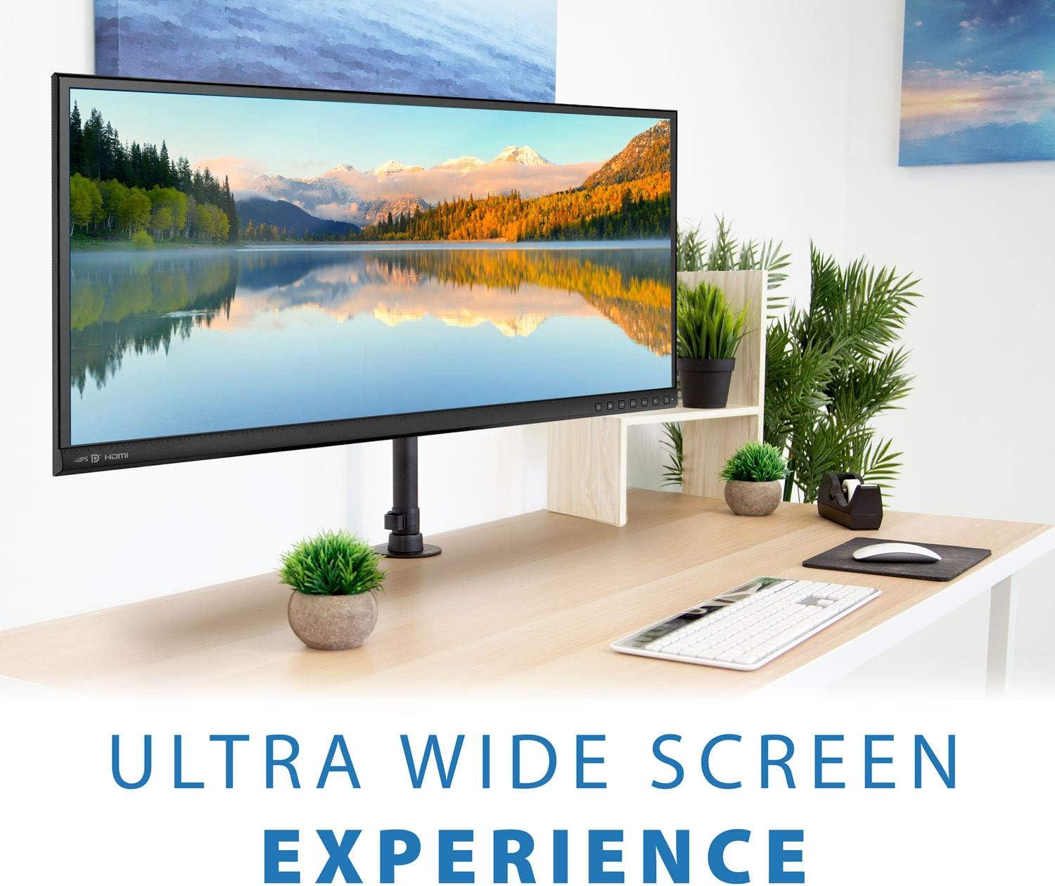 Mount-it Mount-It Monitor Mount & TV Desk Mount | Heavy-Duty Height & Tilt Adjustable Monitor Stand | Black