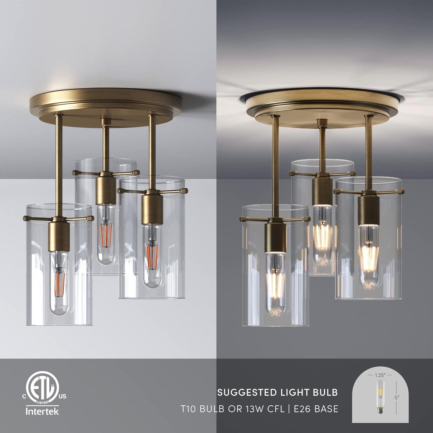 Nathan James Argo Flush Mount Gold