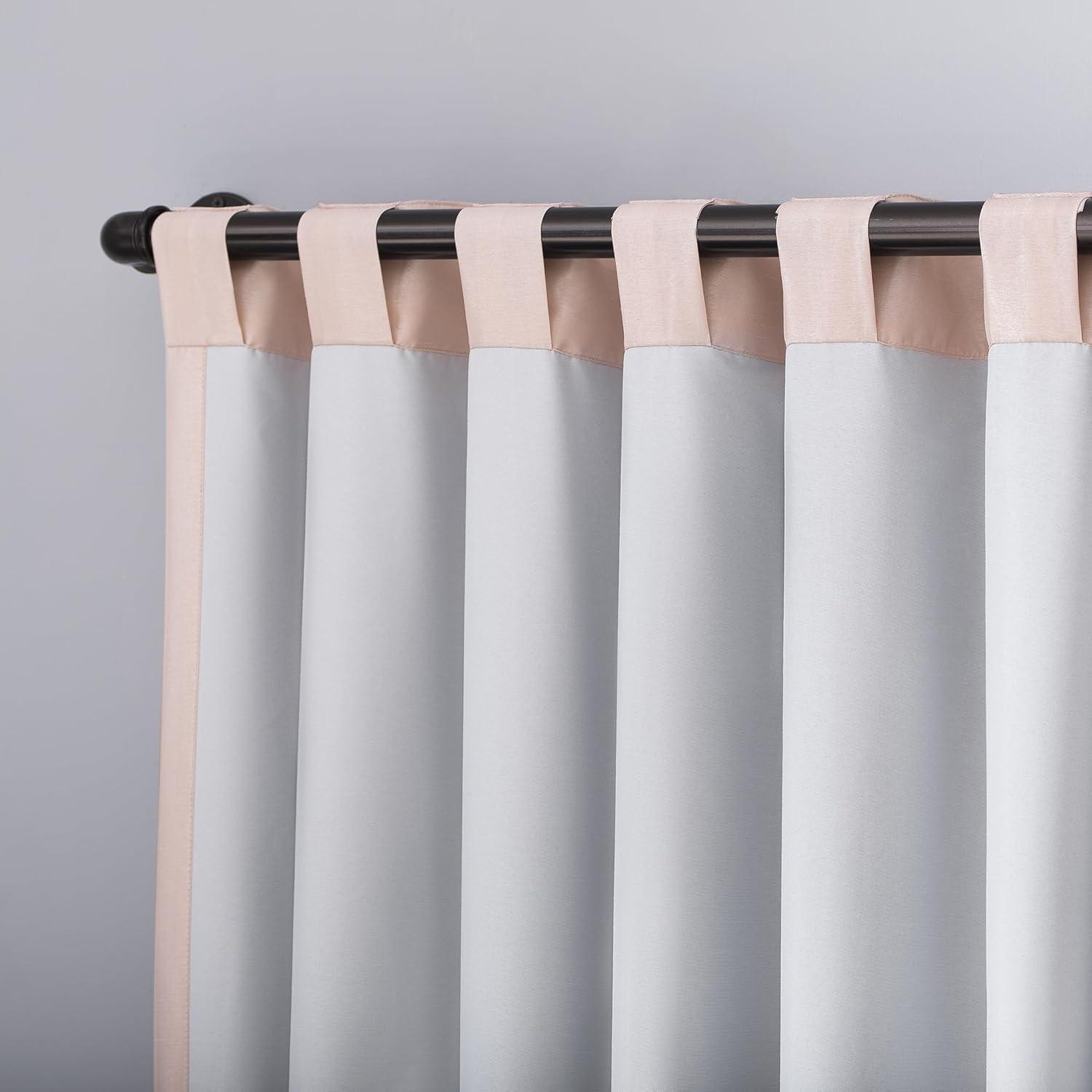 Sun Zero Faux Dupioni Silk Thermal Extreme 100% Blackout Back Tab Curtain Panel