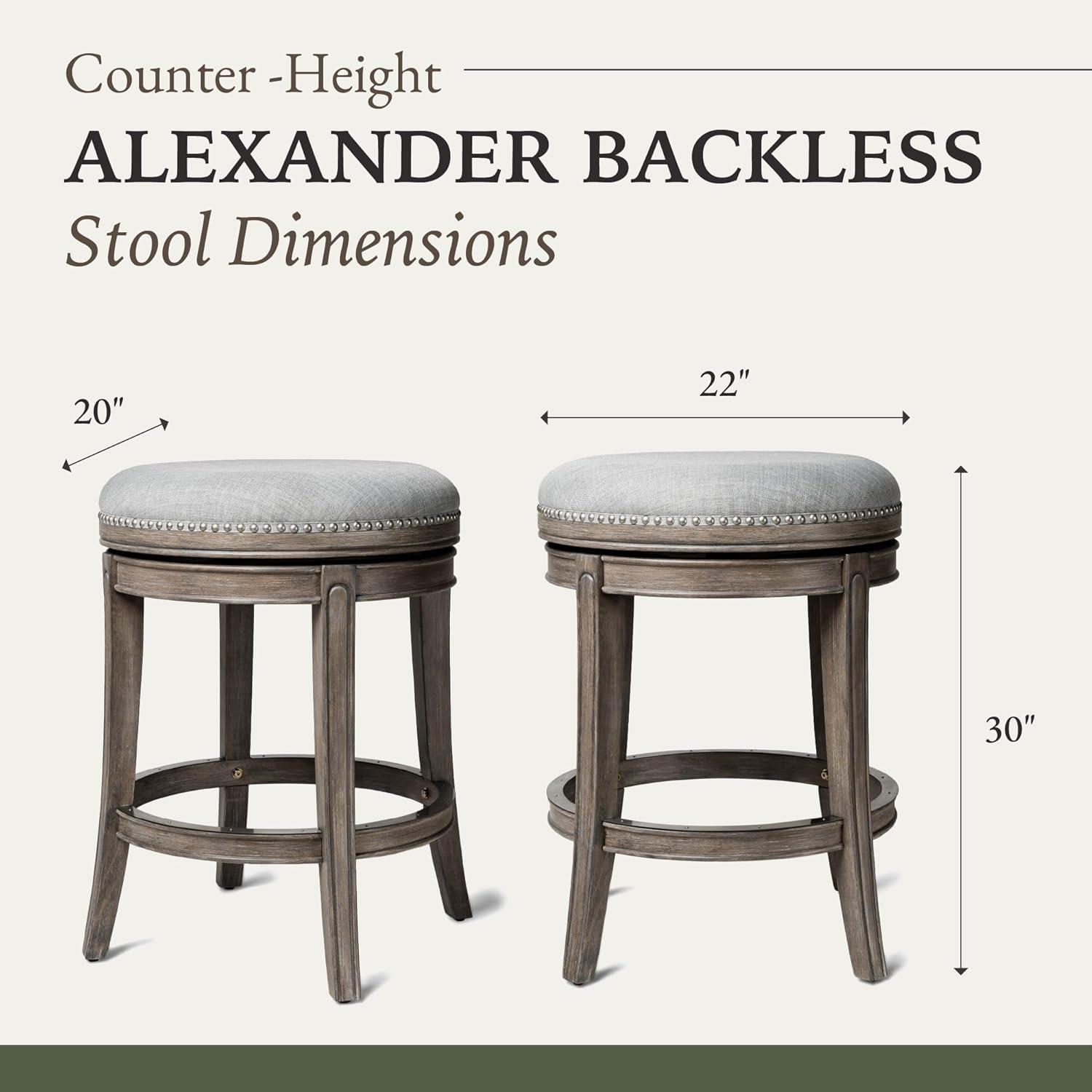 Maven Lane Maven Lane Alexander Stool with Fabric Upholstery