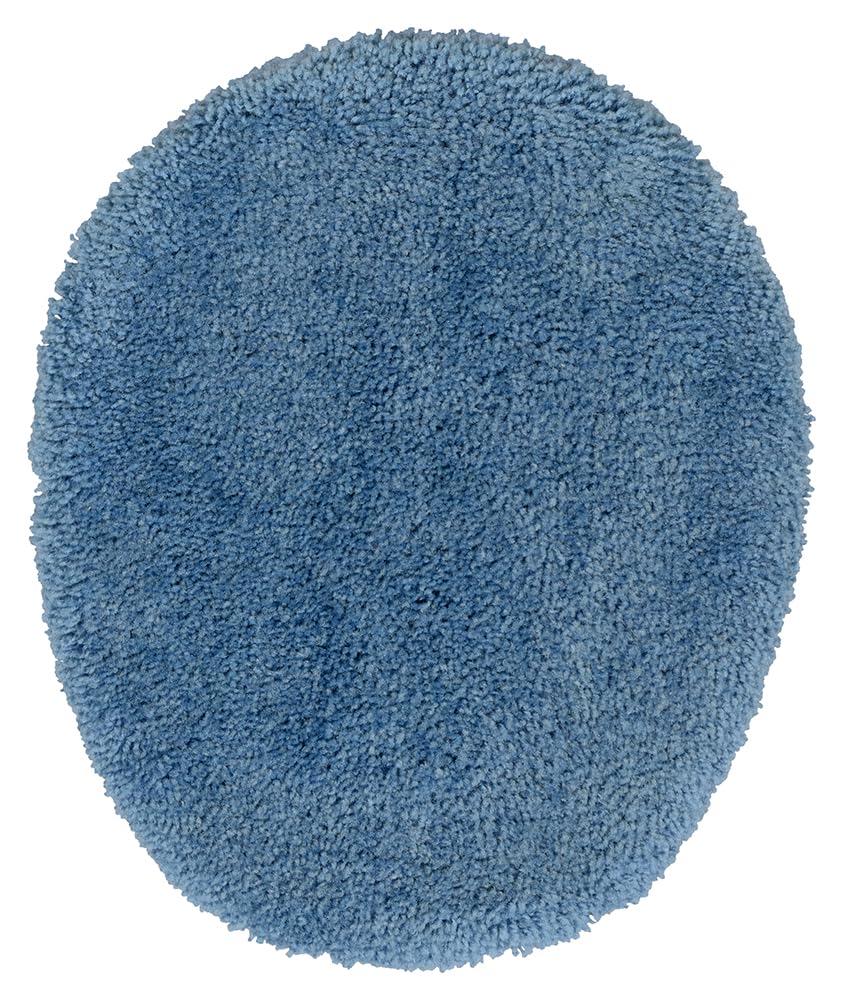 4pc Traditional Nylon Washable Bathroom Rug Set Basin Blue - Garland Rug: Includes Lid & Contour Cover, Machine Made