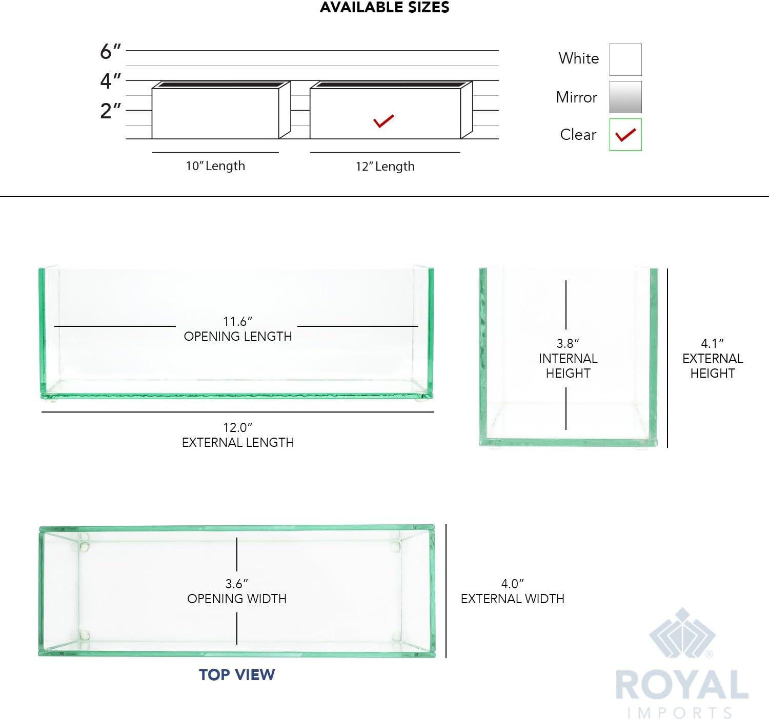 Clear Glass Rectangular Vase for Floral Arrangements