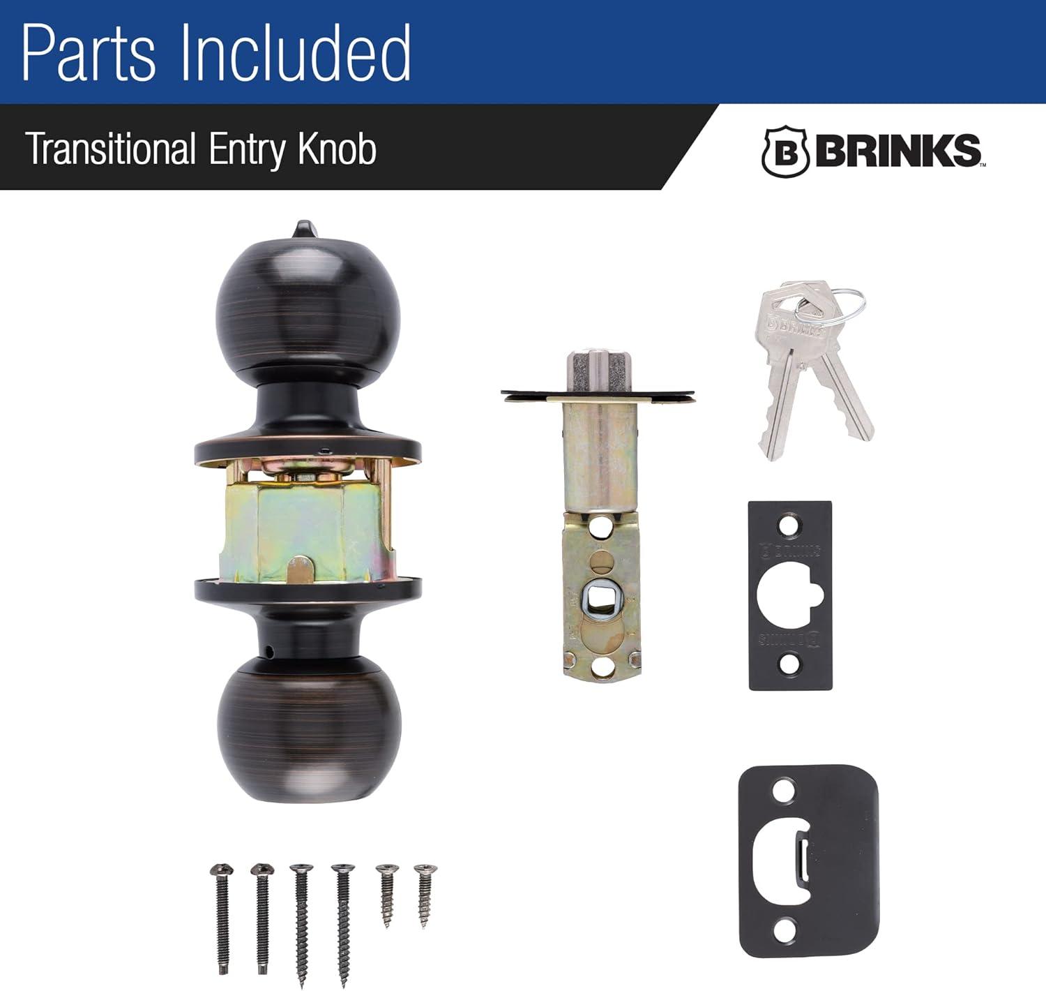Brinks Raleigh Series Keyed Entry Transitional Ball Knob
