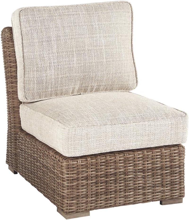 Signature Design by Ashley Casual Beachcroft Armless Chair with Cushion  Beige