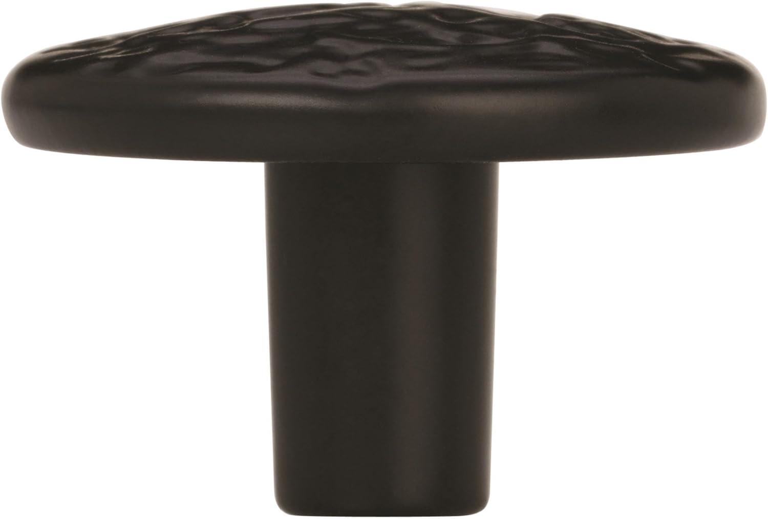 Allison Round Matte Black Colonial Cabinet Knob with Mounting Hardware