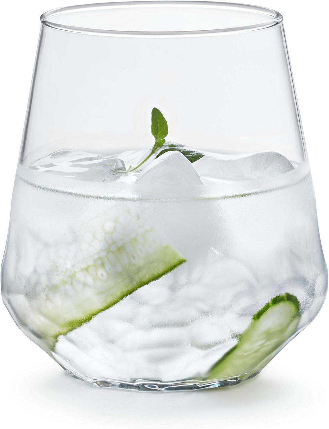 Libbey Hammered Libbey Base All-Purpose Stemless Wine Glasses (Set of 8)