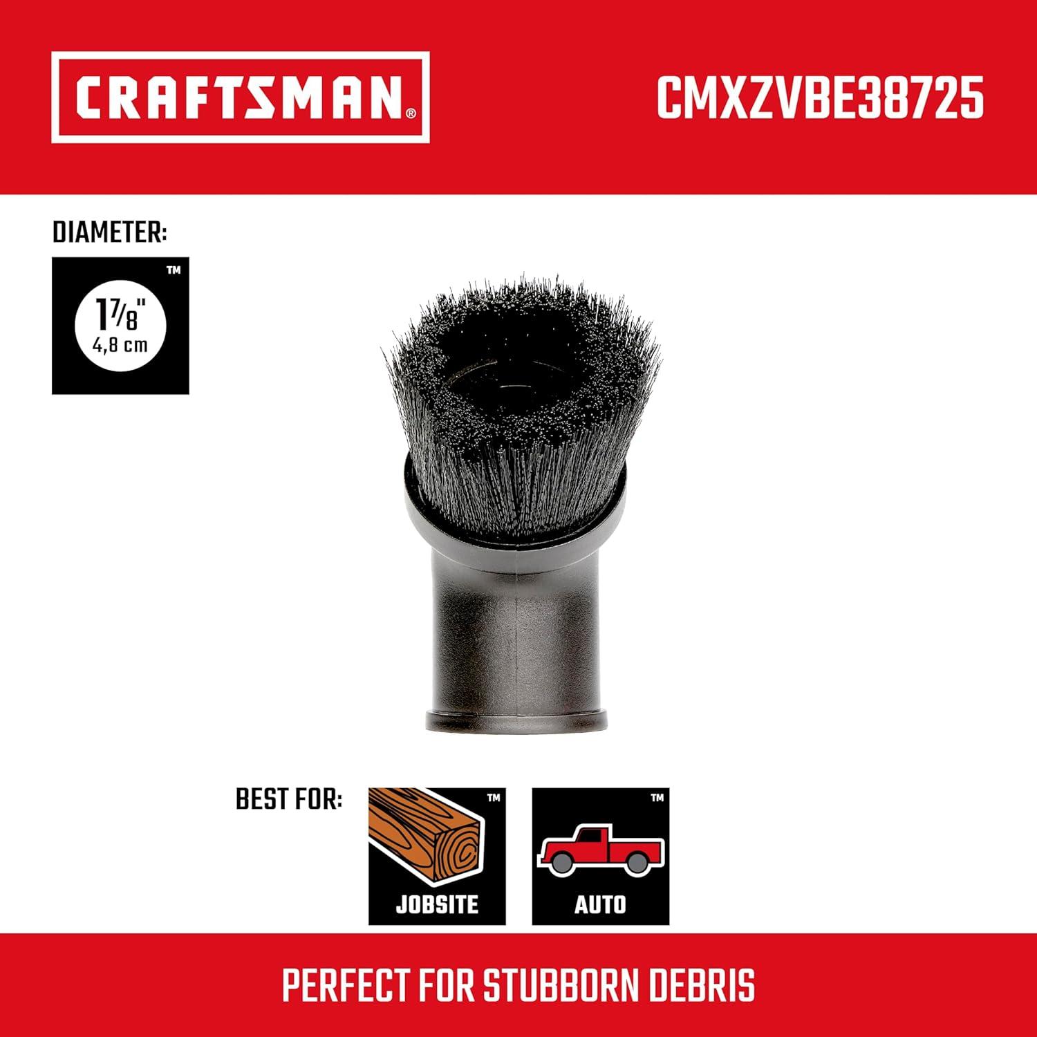 CRAFTSMAN CMXZVBE38725 1-7/8 in. Dusting Brush Wet/Dry Vac Attachment