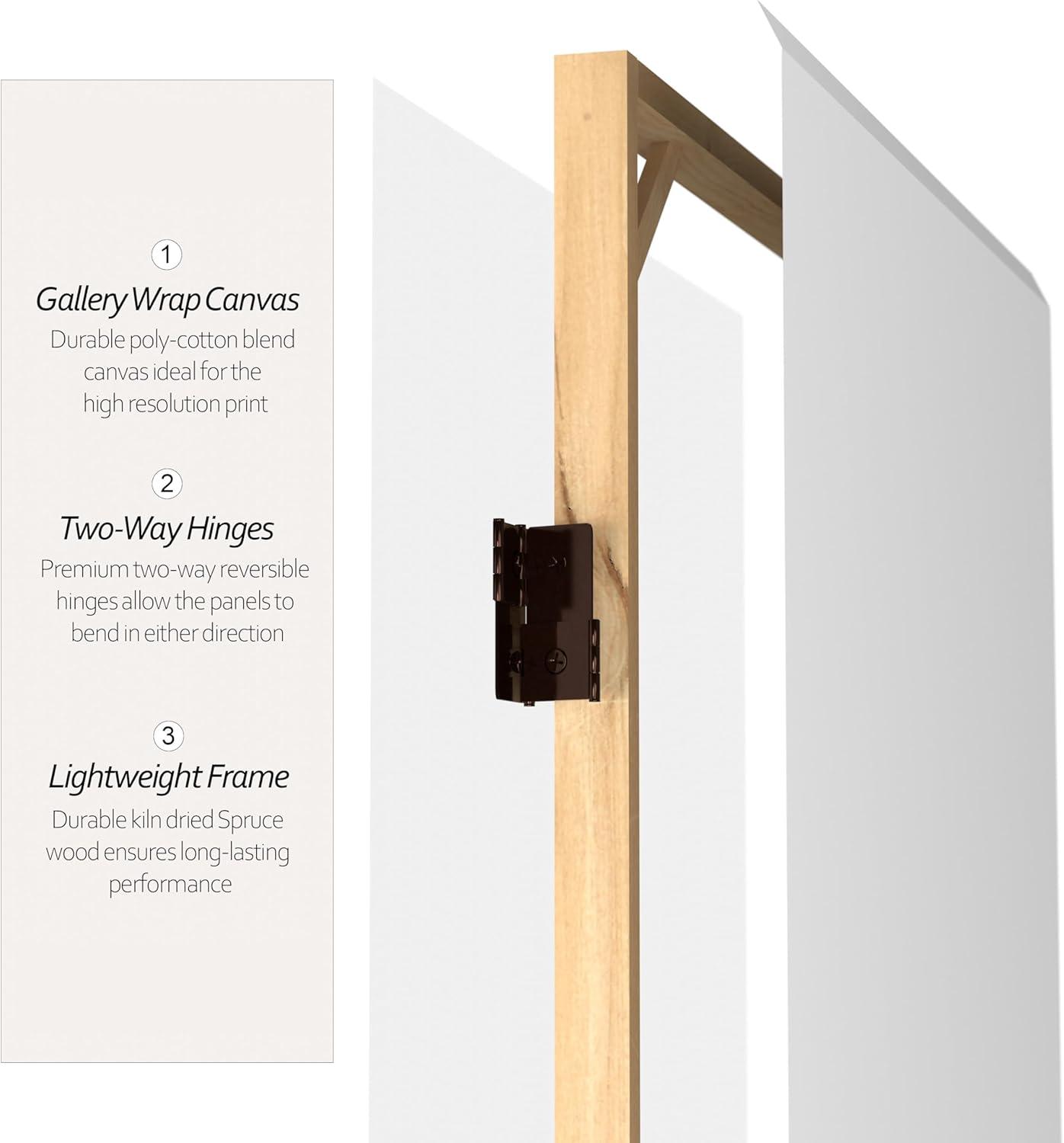 Oriental Furniture 6 ft. Tall Do It Yourself Canvas Room Divider - 3 Panel