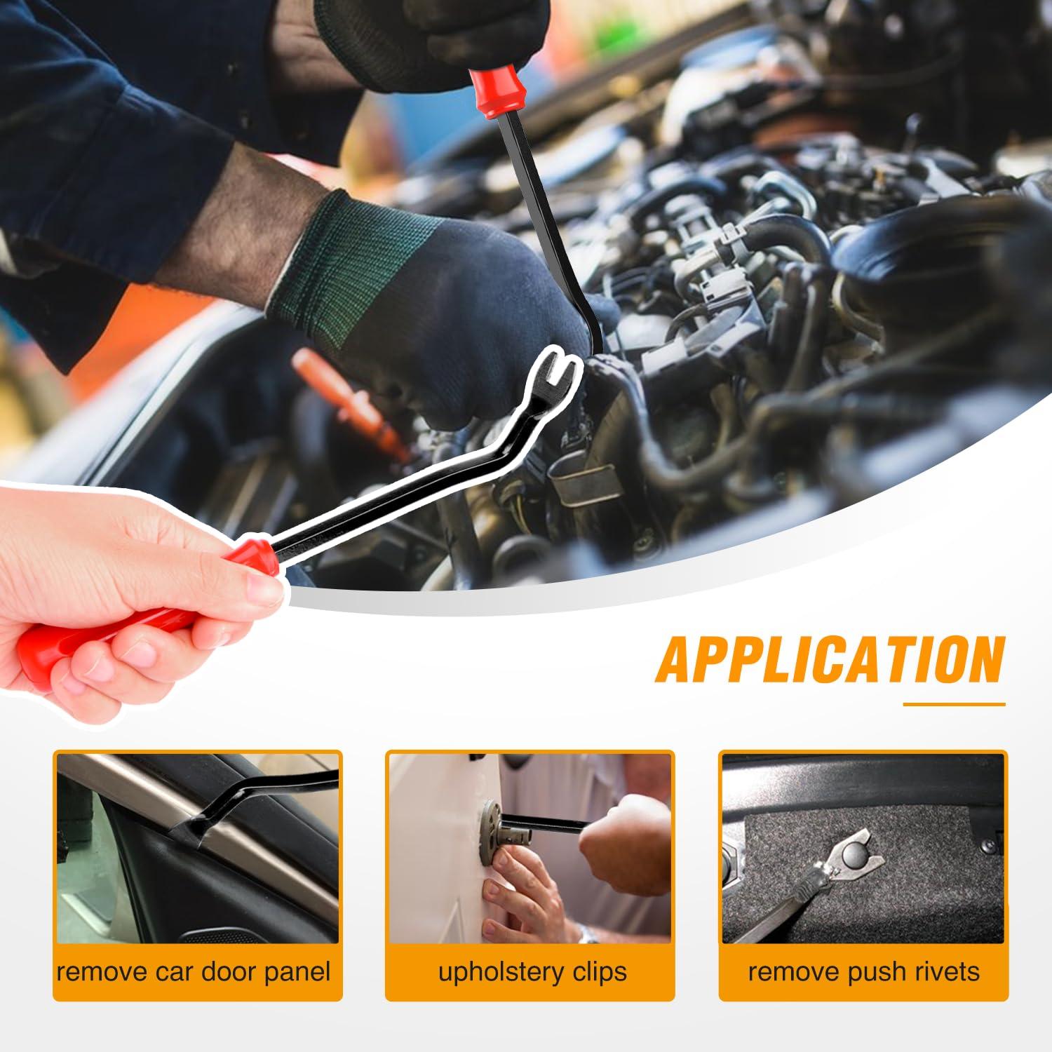 GOOACC 935Pcs Car Push Retainer Clips Auto Fasteners Assortment 26 Most Popular Sizes Nylon Bumper Fender Rivets with 10 Cable Ties Fasteners Remover for GM Ford Toyota Honda Chrysler