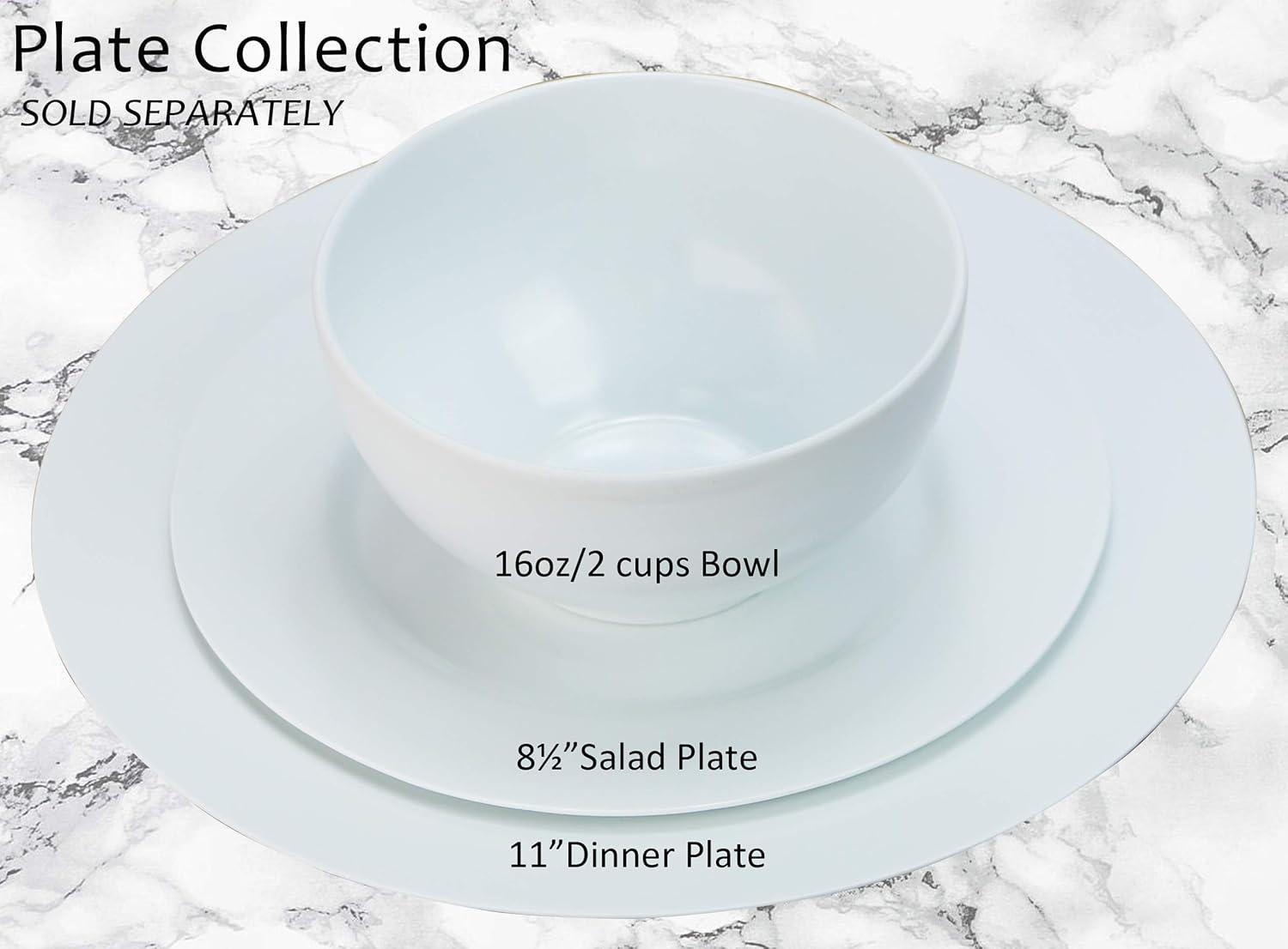 Calypso Basics, 6pc Melamine Dinner Plate Set, White