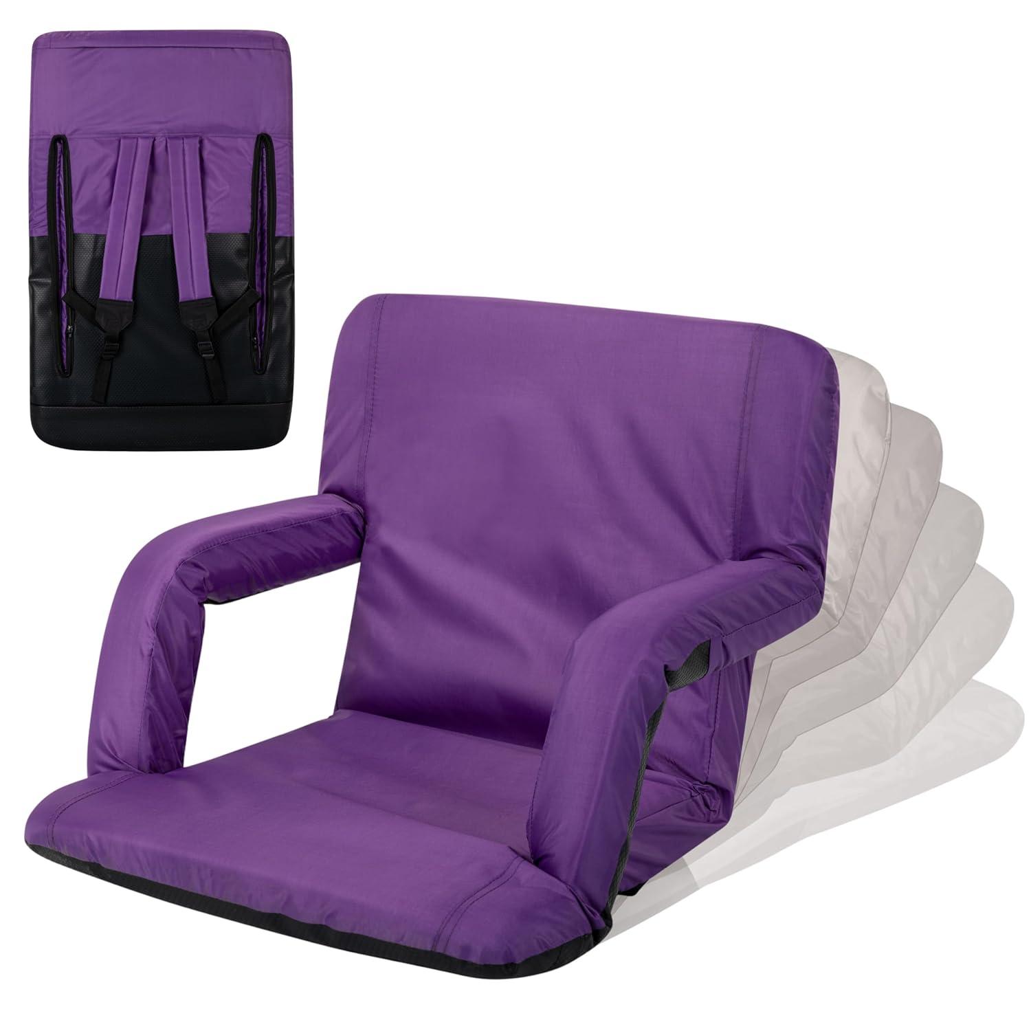 ONIVA™ Ventura Reclining Bleacher Seat with Armrests and Back Support