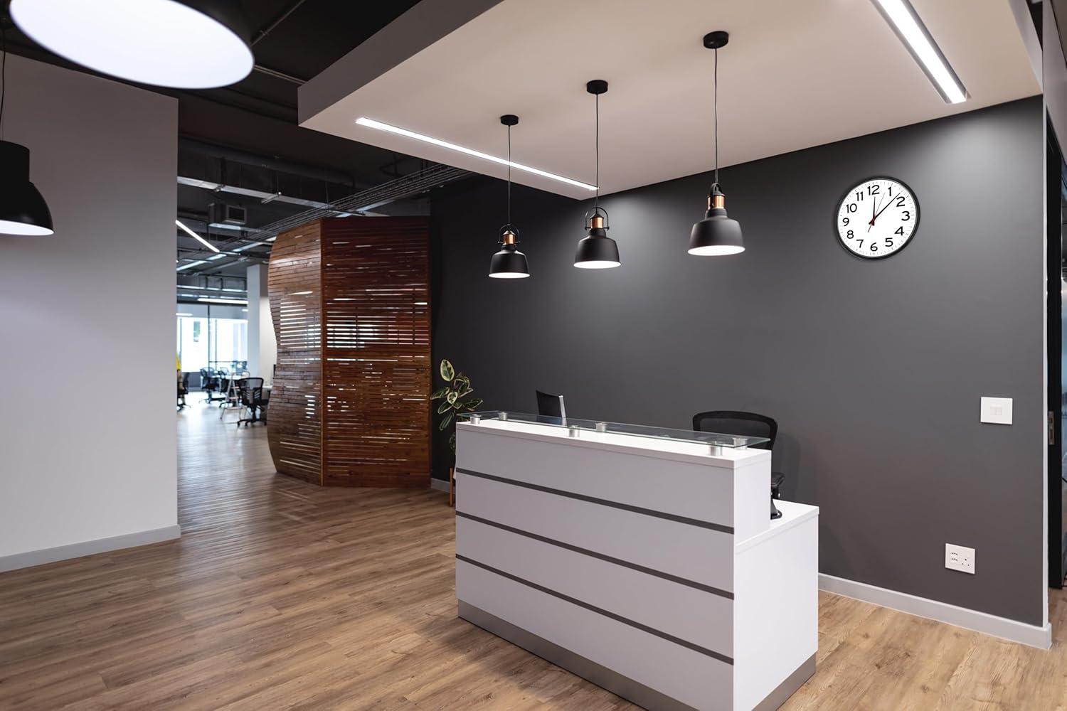 | 14 Inch | Modern | Atomic | Analog | Home | Office | School | Gym | Indoor | Outdoor | Sets Automatically | Unbranded | Classic | Black | Battery Operated | Modern Décor