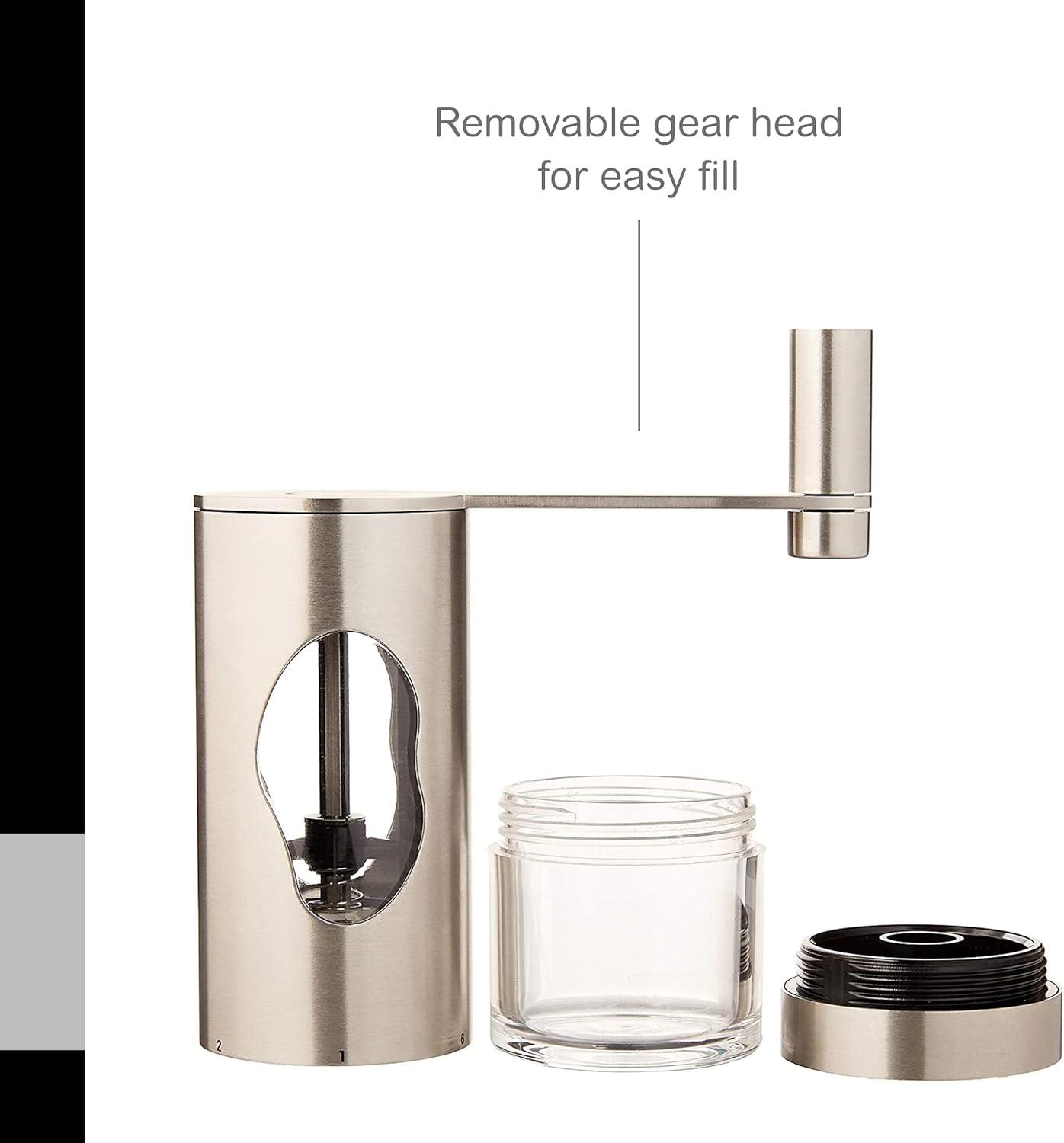 Stainless Steel Manual Coffee Grinder with Adjustable Grind Settings