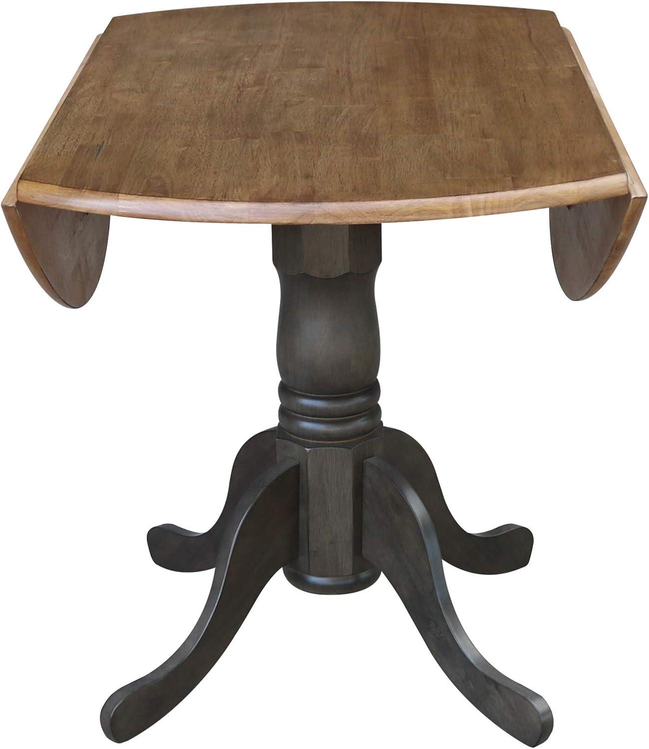 42" Mason Round Dual Drop Leaf Dining Table - International Concepts