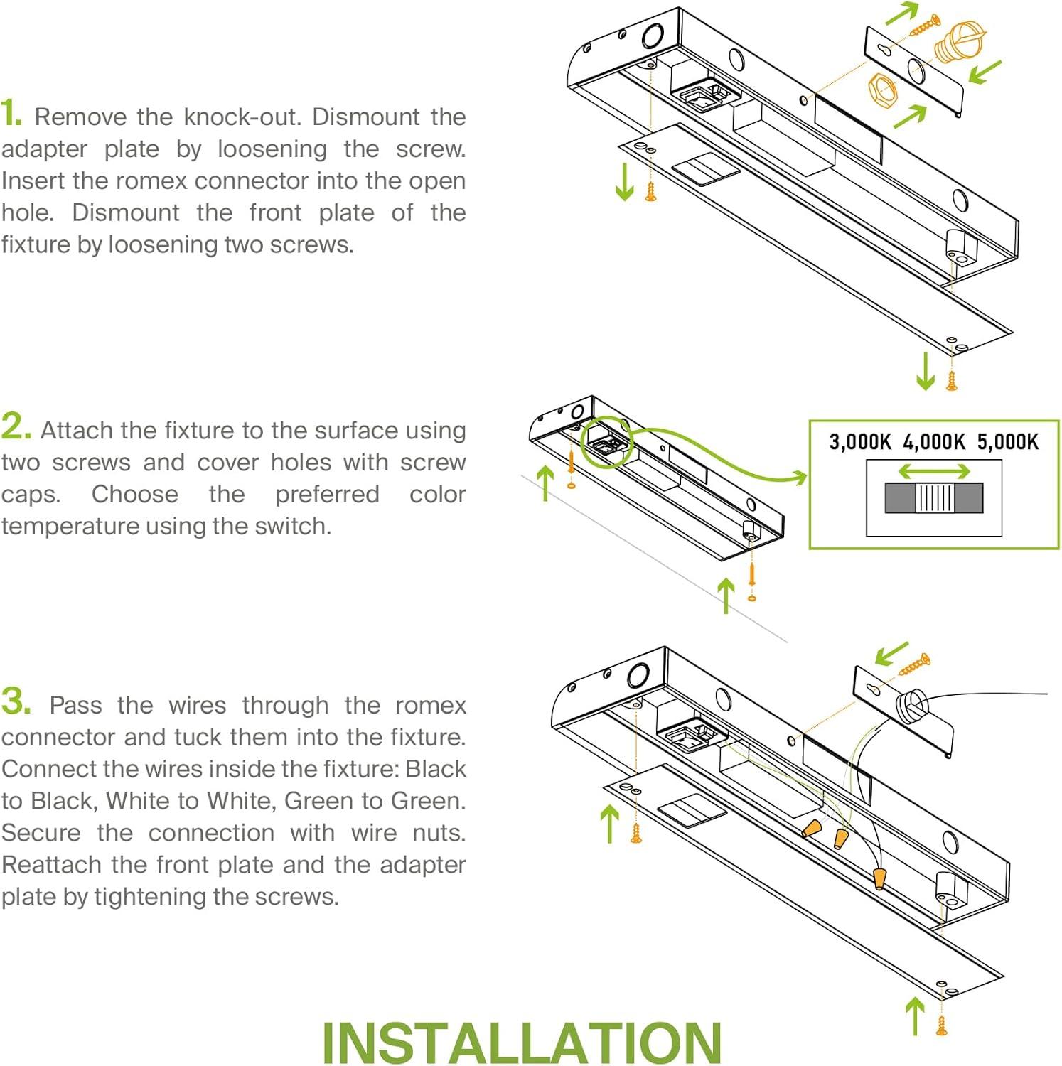 48-Inch White LED Rectangular Under Cabinet Light