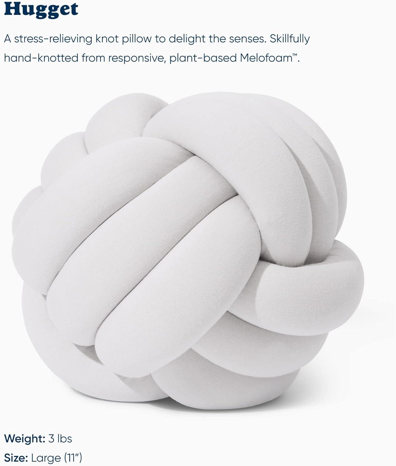 Melofoam Organic Rubber Soft Rectangular Sleep Pillow - Moonstone Grey