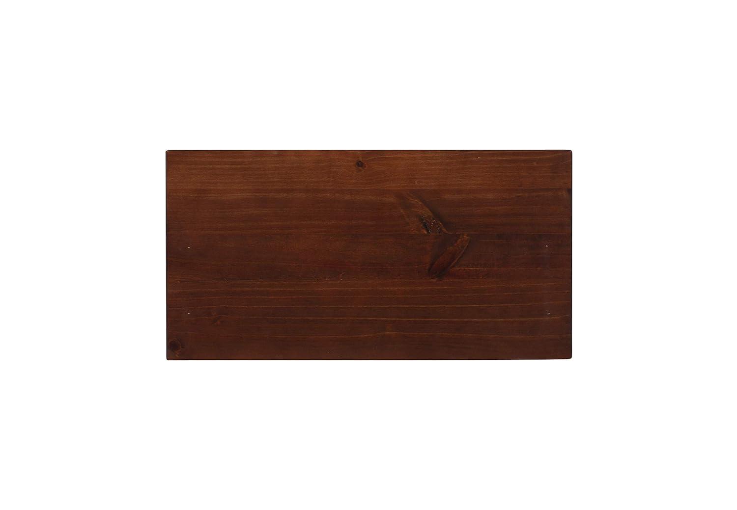 54.45" Titian Transitional Solid Wood Display and Storage Bookshelf Brown - Linon: Mid-Century Modern, 4 Fixed Shelves