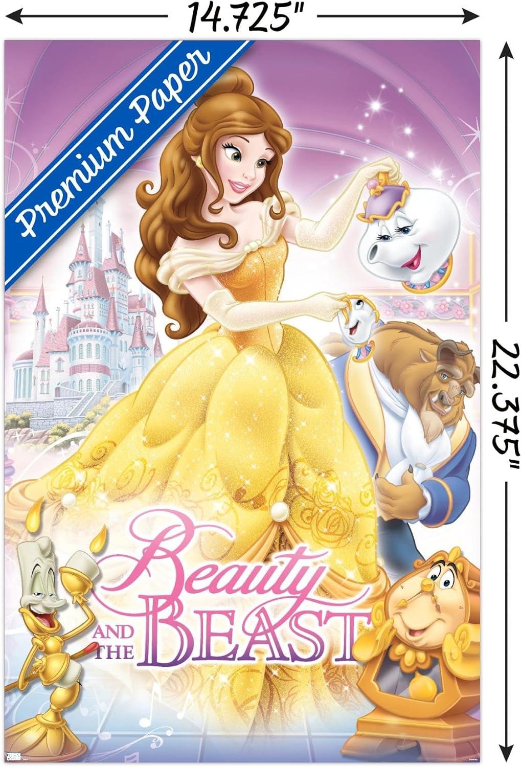 Disney Beauty And The Beast - Cover Wall Poster, 14.725" x 22.375"