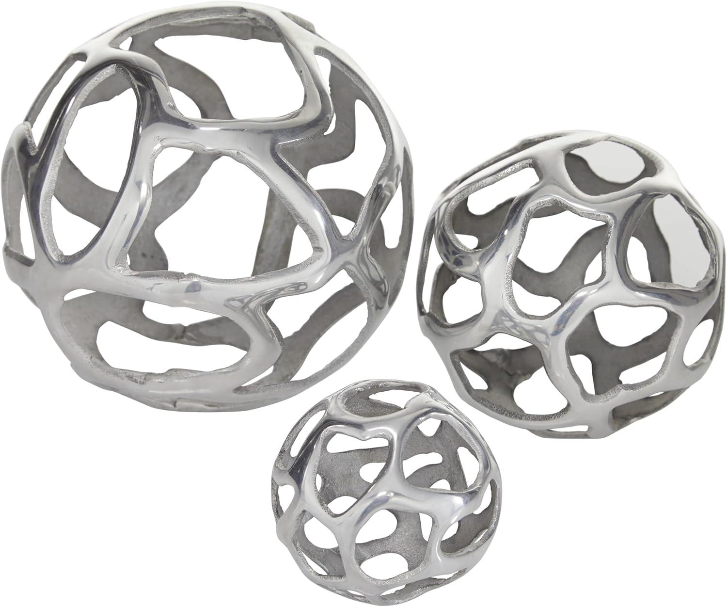 Set of 3 Decorative Aluminum Balls - Olivia & May