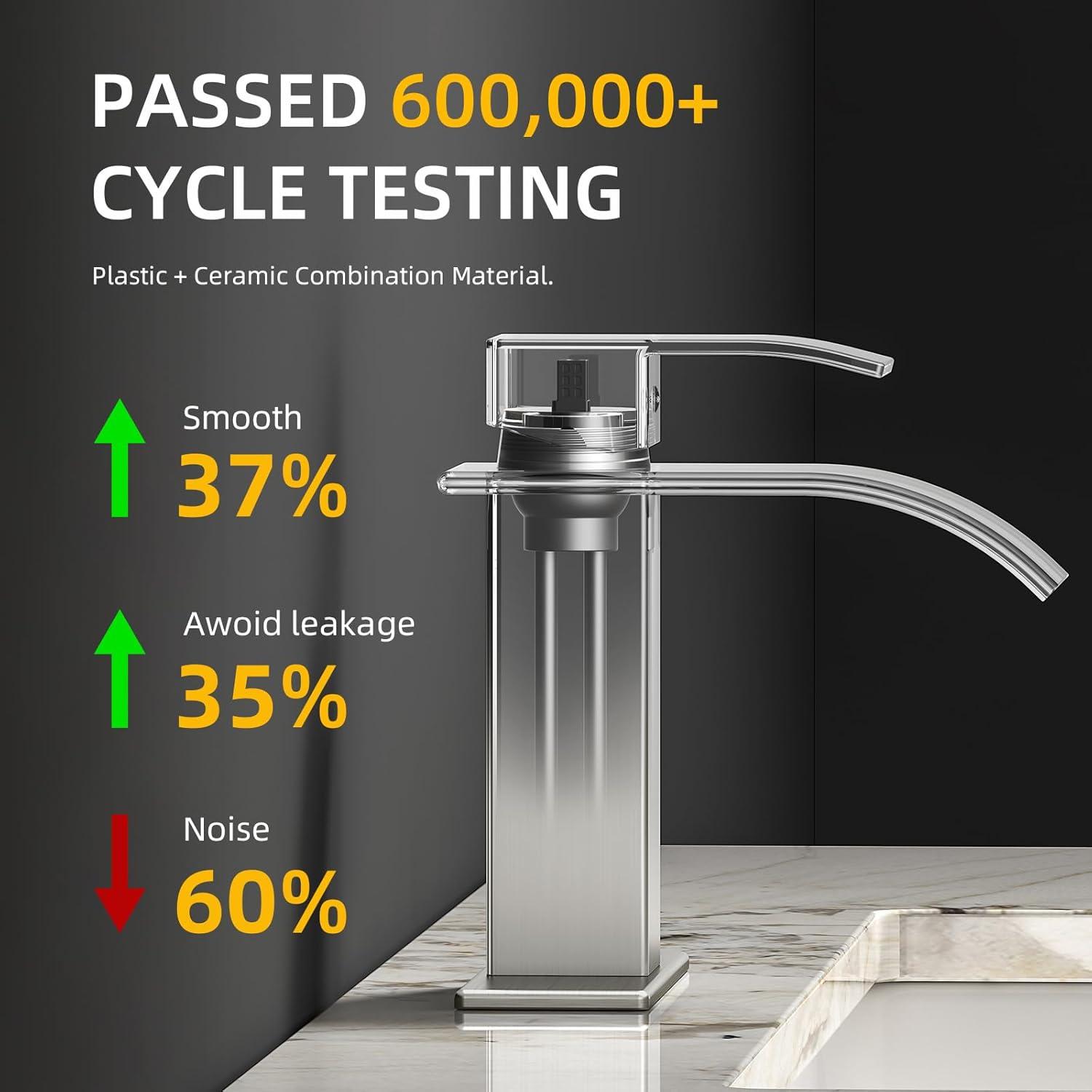 Bathroom Faucet, Single Handle Bathroom Faucets for 1 or 3 Hole Bathroom Sink Faucet