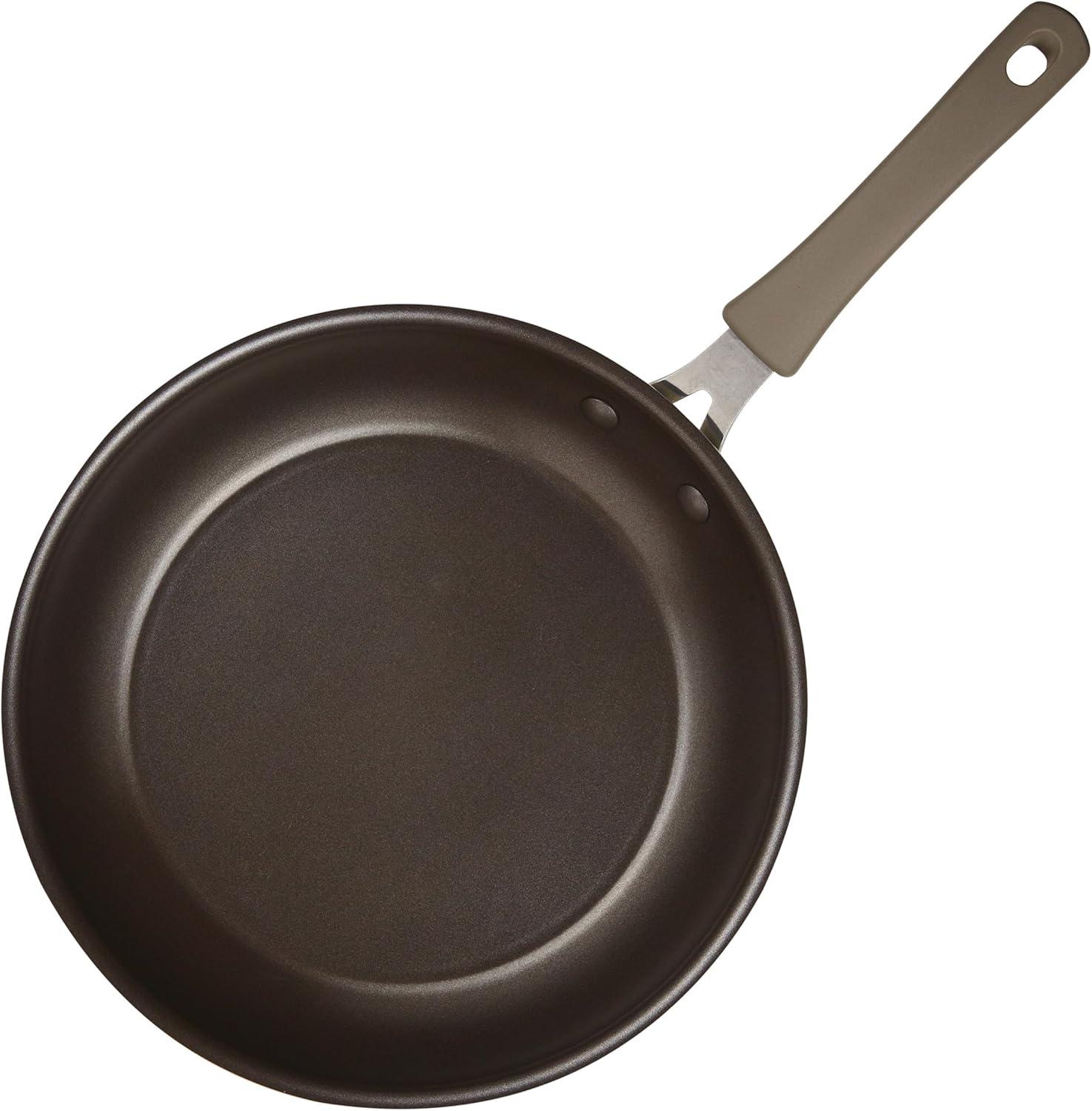 Rachael Ray Cook + Create 2 Pc Aluminum Nonstick Frying Pan Set, Almond