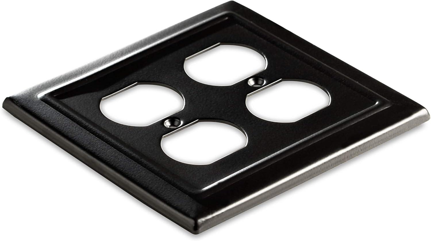 Matte Black Aluminum 2-Gang Duplex Wall Plate