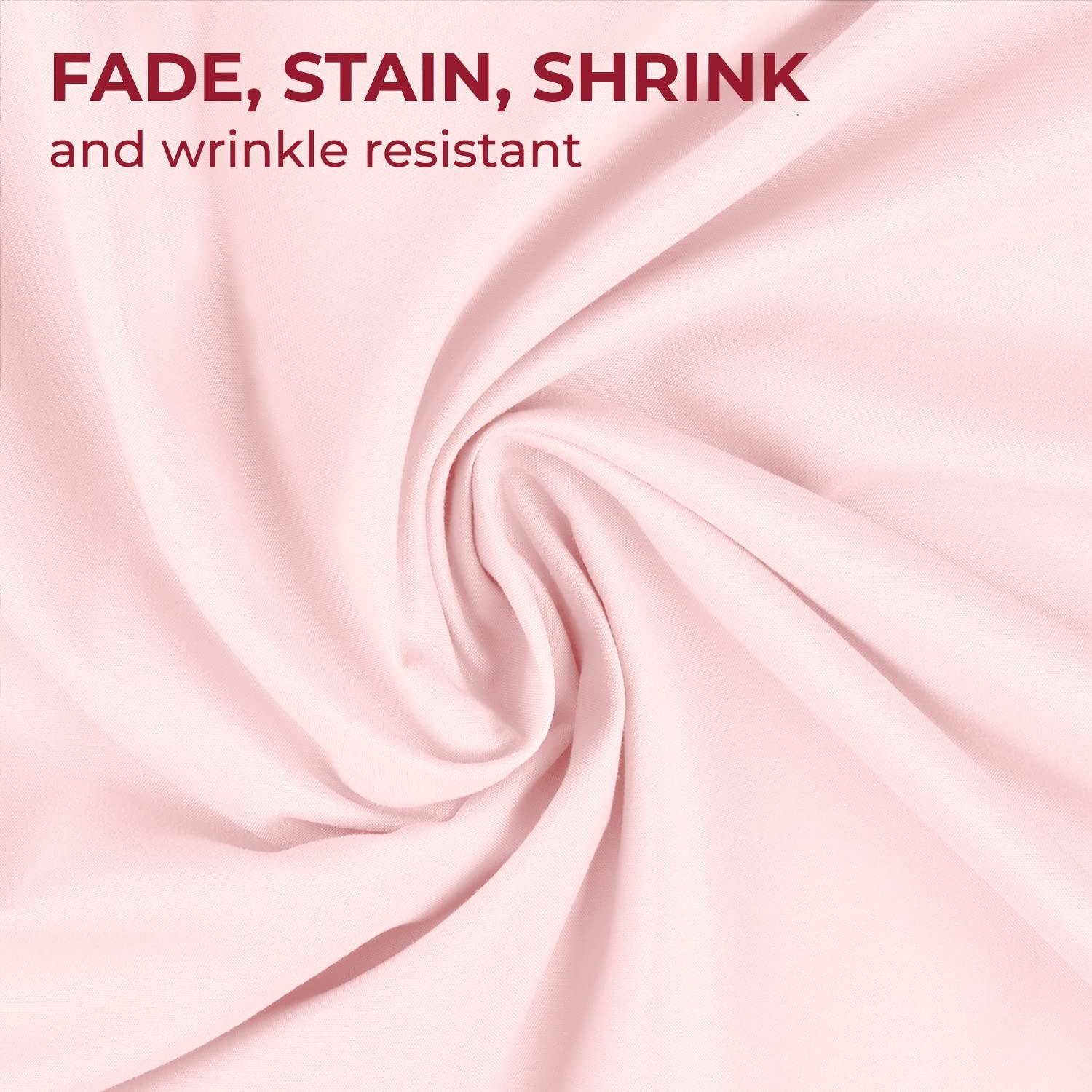 Mellanni Brushed Microfiber Pillowcase Set of 2, King, Blush Pink