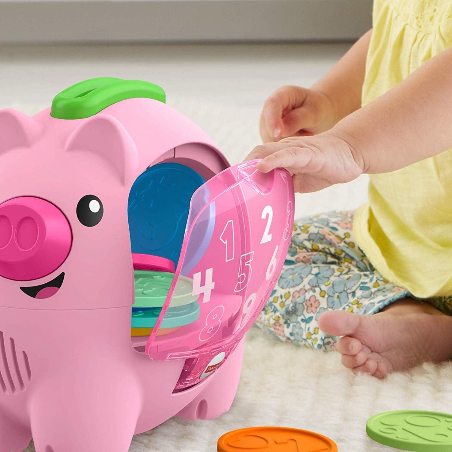 Fisher-Price Laugh & Learn Count & Rumble Piggy Bank Baby & Toddler Toy with Music & Motion