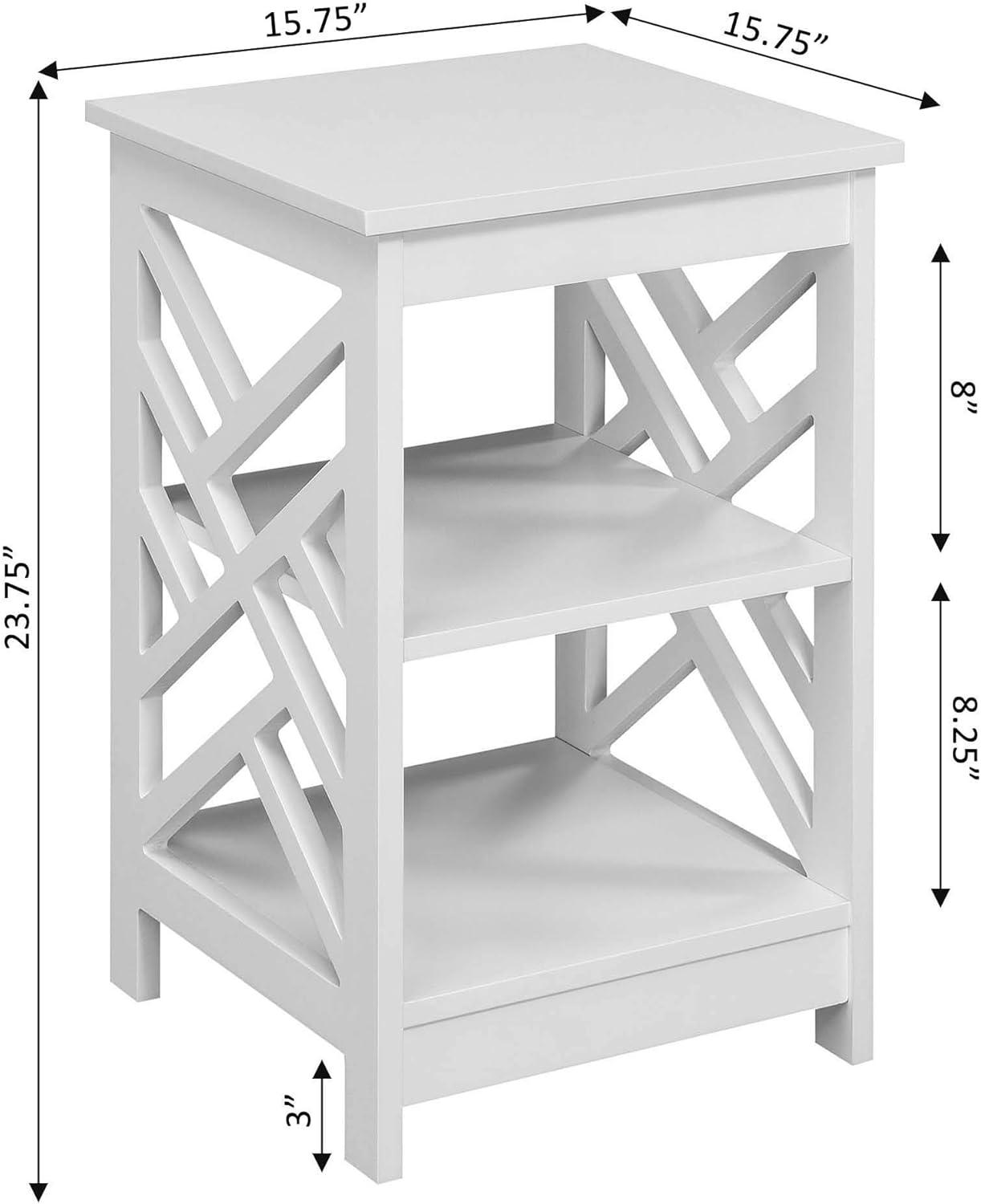 Convenience Concepts Titan End Table with Shelves, Multiple Finishes