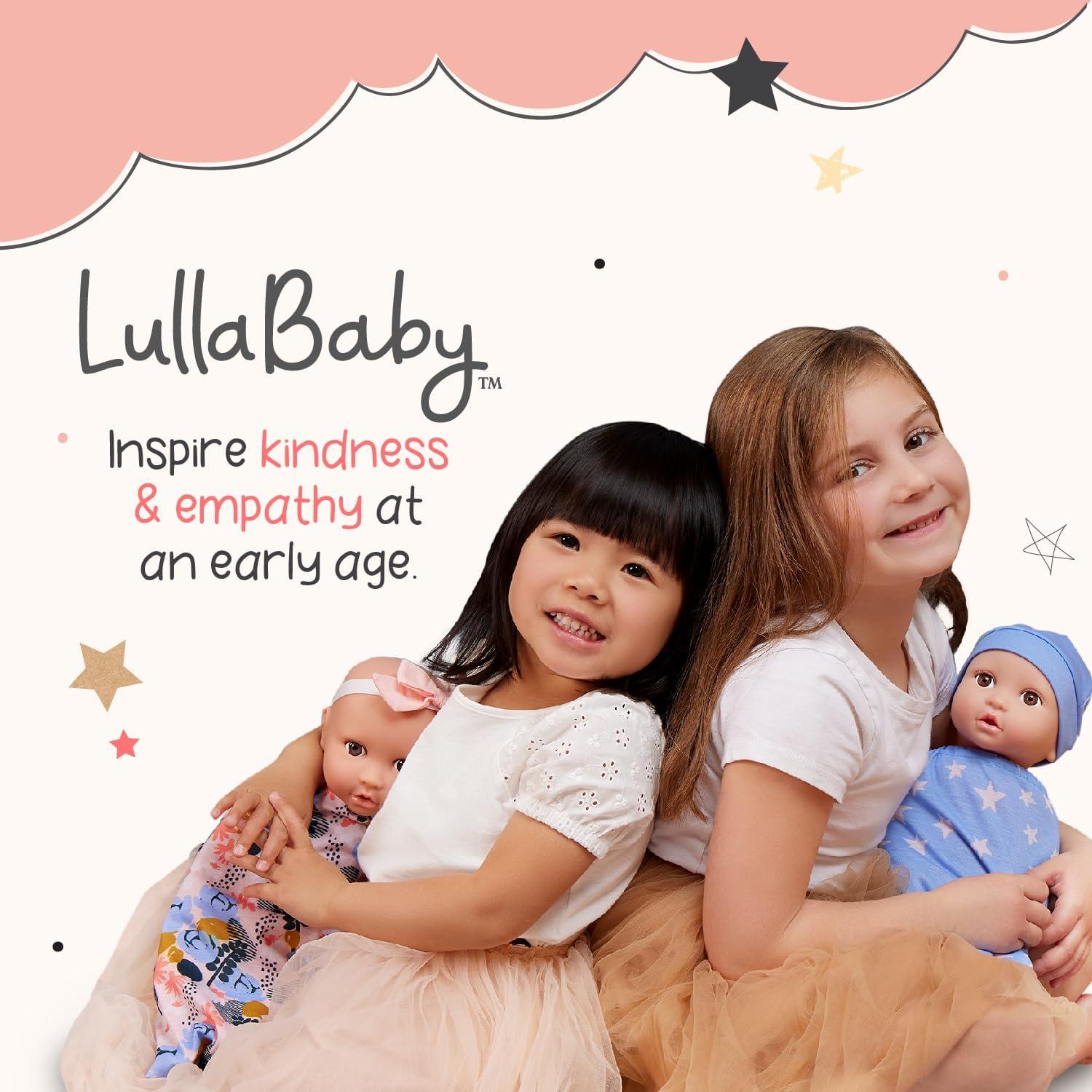 LullaBaby  Doll Stroller  Foldable Frame  Star-Print Design  Baby Doll Accessories  Toys For Kids Ages 2 & Up  Baby Doll Stroller