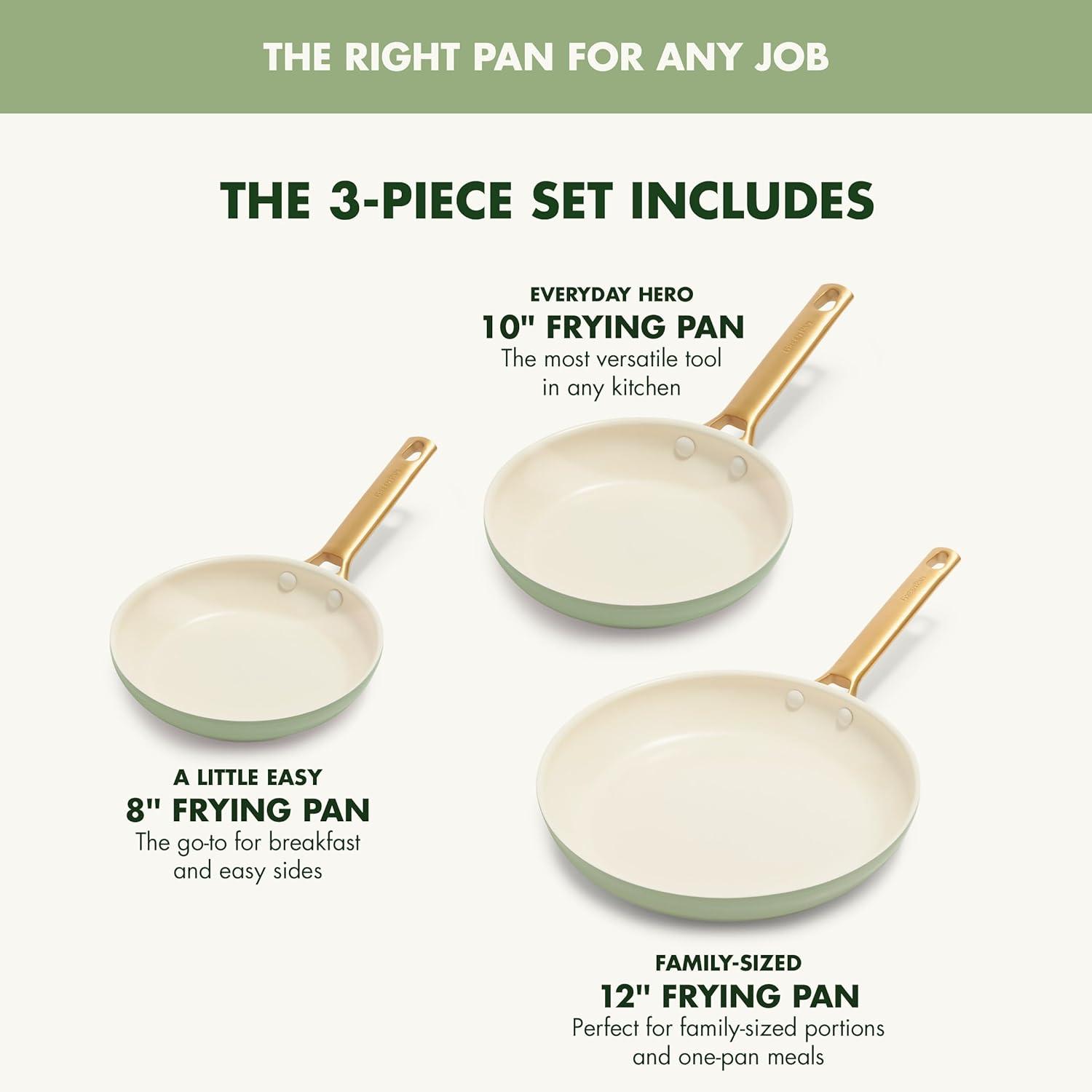 GreenPan ™ Reserve Sage 3-Piece Ceramic Non-Stick Fry Pan Set