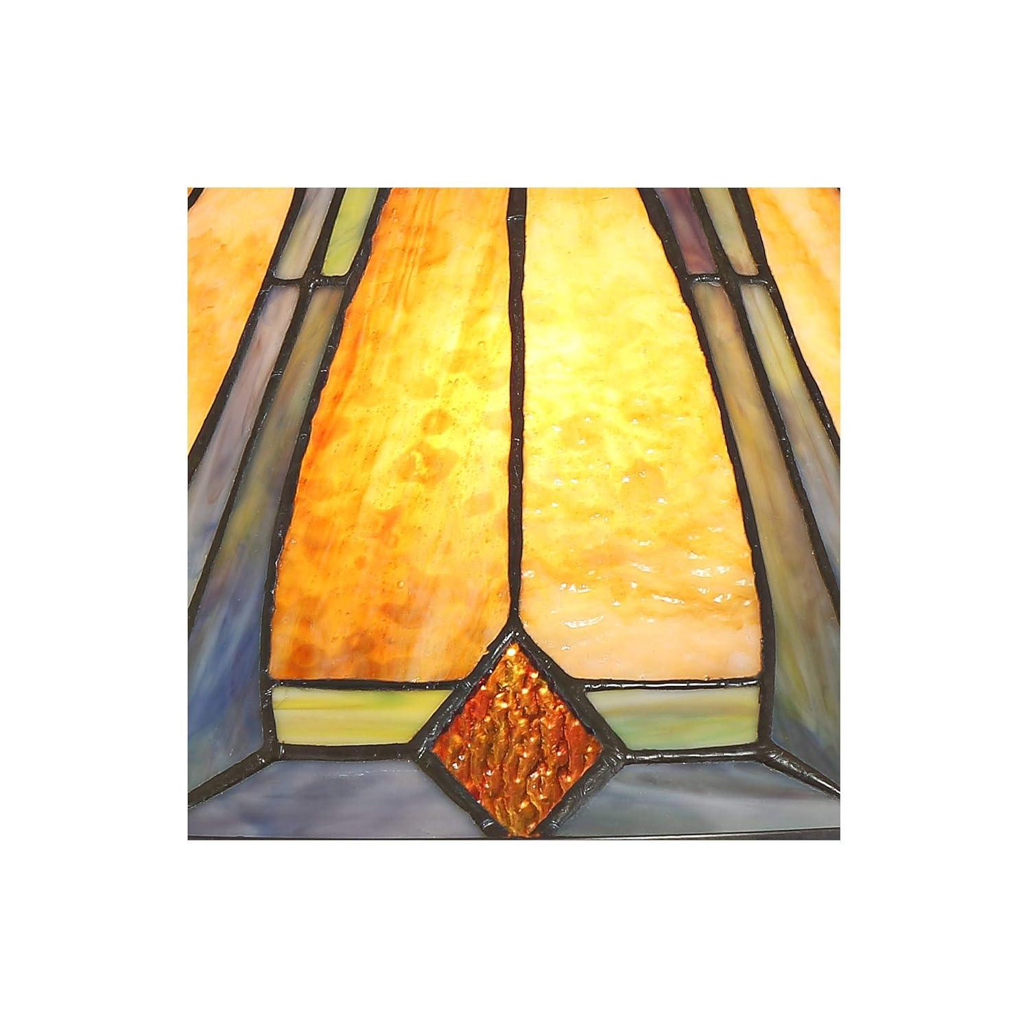 Robert Louis Tiffany Gerald Traditional Accent Table Lamp 23" High Deep Metallic Metal Stained Art Glass Shade for Bedroom Living Room Nightstand Home