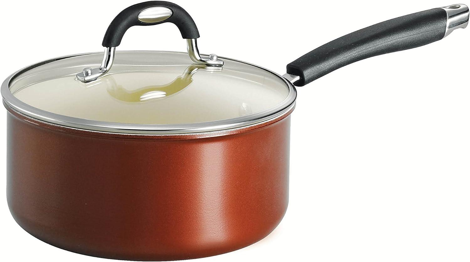 Tramontina Style Ceramica Nonstick Covered Sauce Pan with Lid