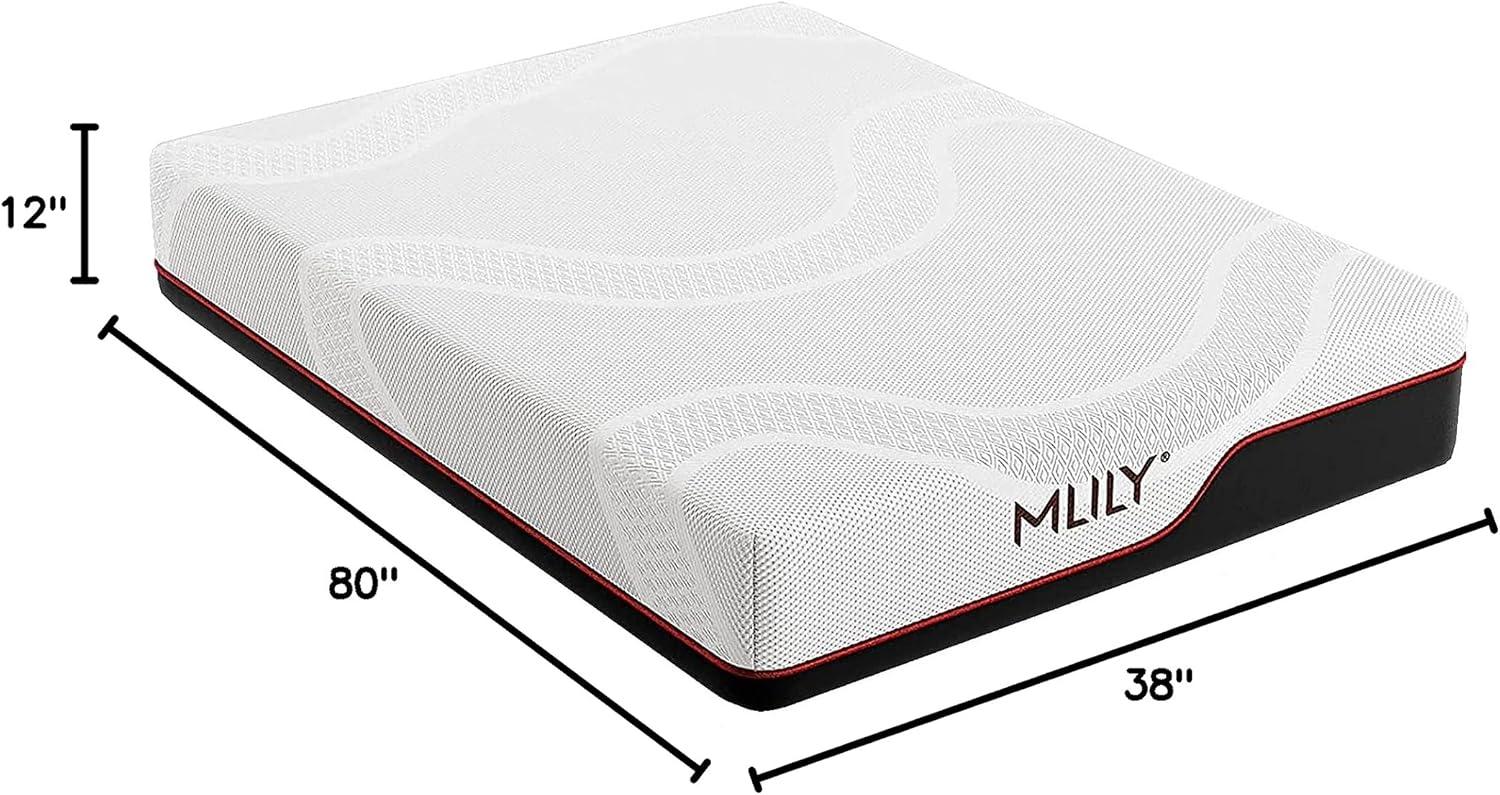 MLILY Manchester United Theatre 12 inch Memory Foam Mattress, Twin XL Size Mattress in a box,Medium Plush