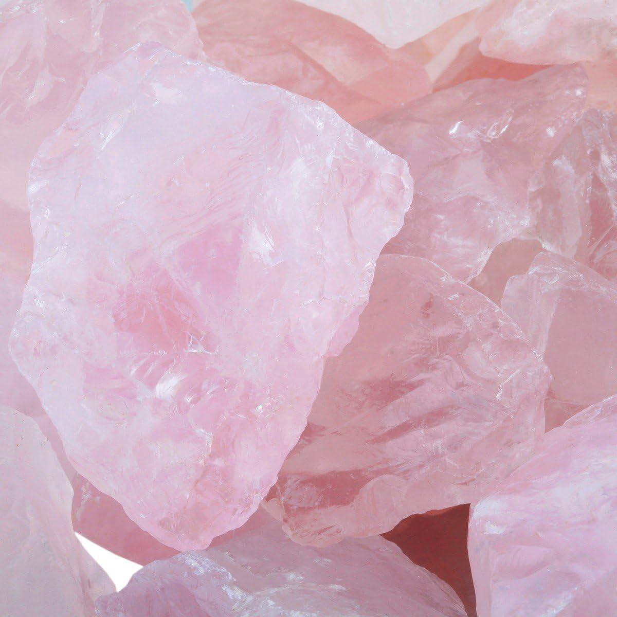 1 lb Natural Raw Rose Quartz Rough Stones Set