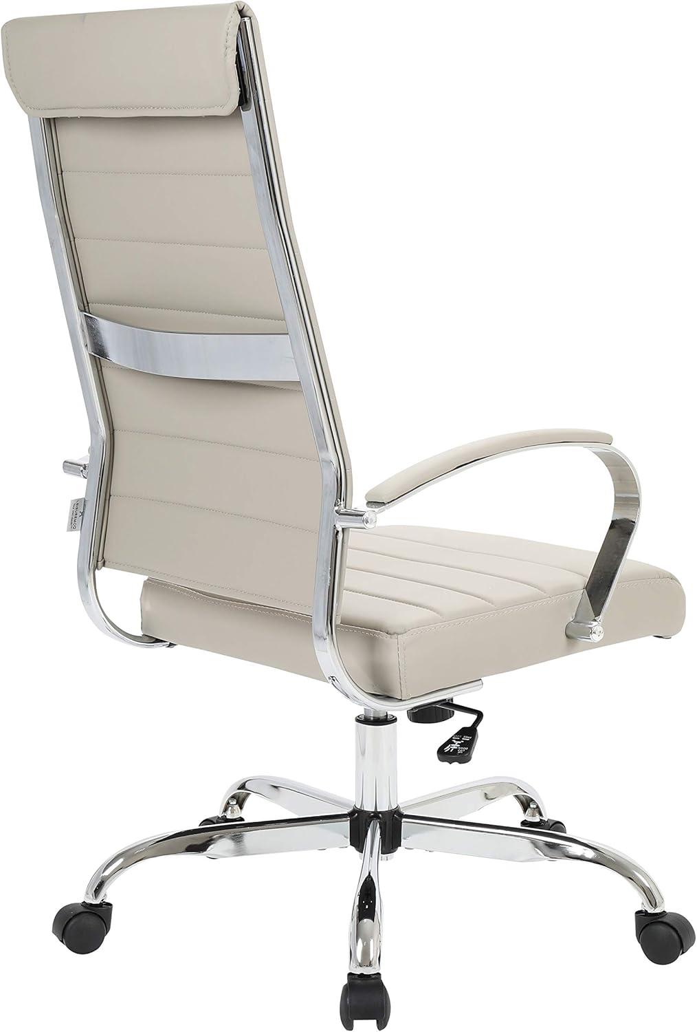 LeisureMod Benmar Modern High Back Leather Office Chair